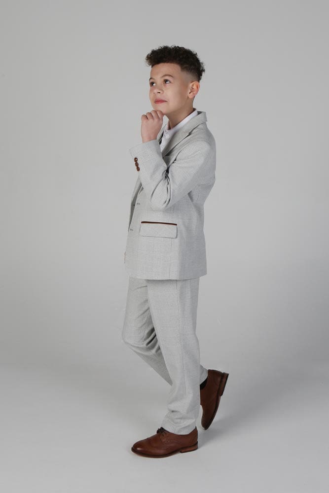 Paul Andrew Boys' 3-Piece Suit - Classic Formal Blazer, Vest & Pants Set for Weddings, Prom & Special Occasions