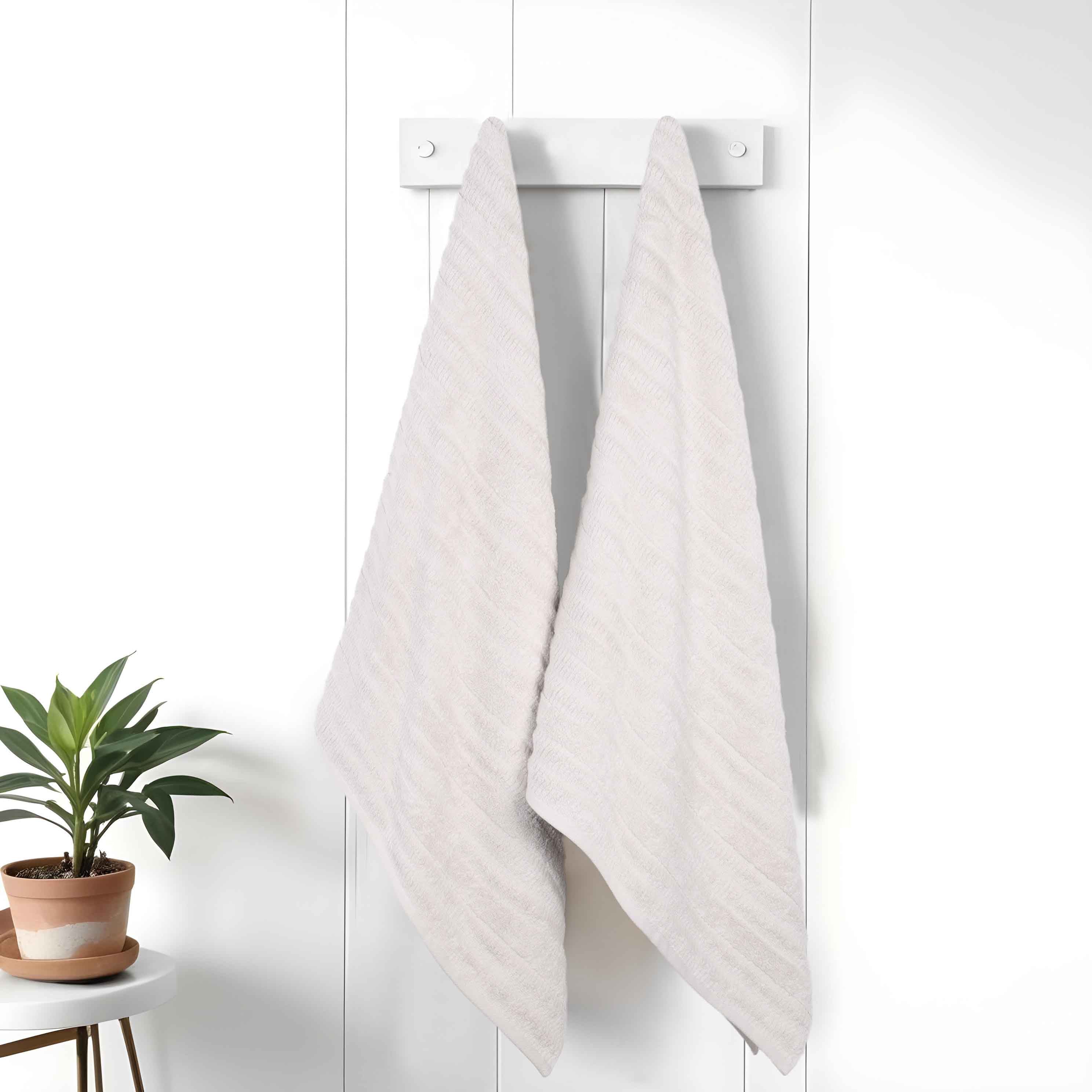 Premium Mika Smart Twist Cotton Bath Sheets - Ultra Soft & Absorbent, Set of 2 (Grey) - Luxury Spa & Bathroom Essentials for Hotels & Home Use