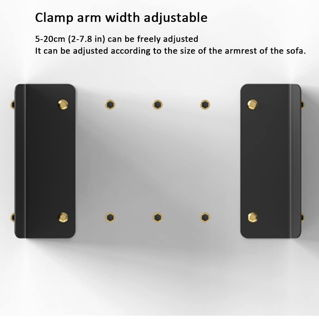 Adjustable Width Clip Arm Sofa Tray - 28