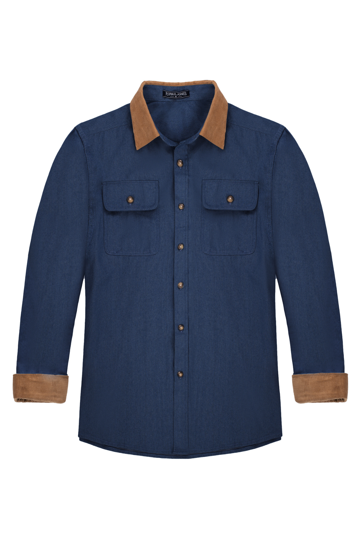Vintage Denim Shirt for Men - Long Sleeve Cotton Button Down Shirt with Lapel Collar | Casual Wear, Outdoor Activities & Layering Outfits