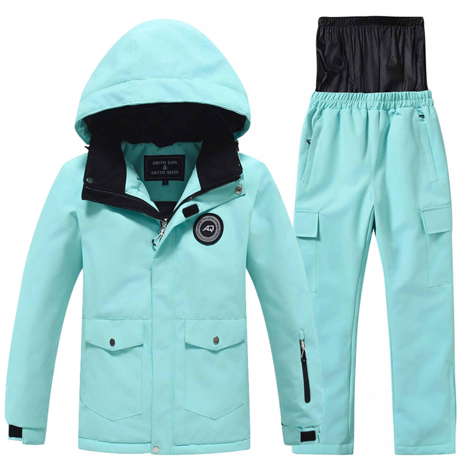 WOWULOVELY Kids' Windproof Ski Jacket & Pants Set - Winter Snowboarding & Rain Suit for Girls & Boys - Perfect for Snow Sports & Outdoor Adventures