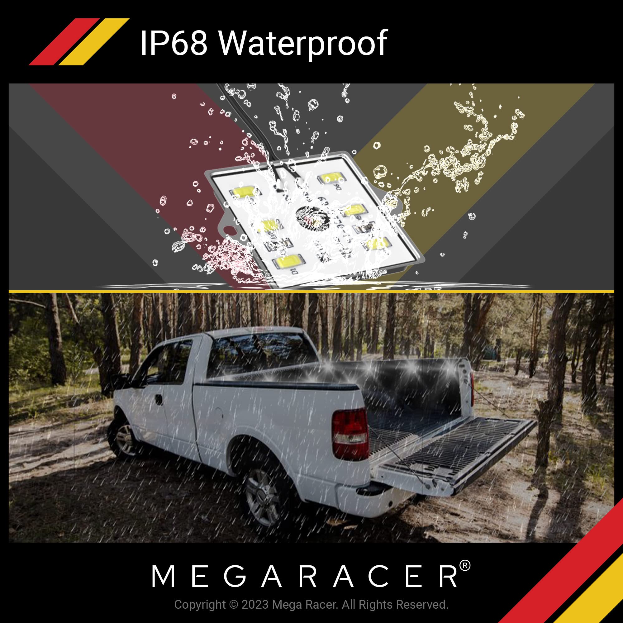Bright LED Truck Bed Lights - Waterproof Pickup Truck Bed Lighting Accessories for Cargo & Camper Shells | Durable LED Light Strips for Truck Mods & Nighttime Hauling | Perfect for Camping, Work Sites & Off-Road Adventures
