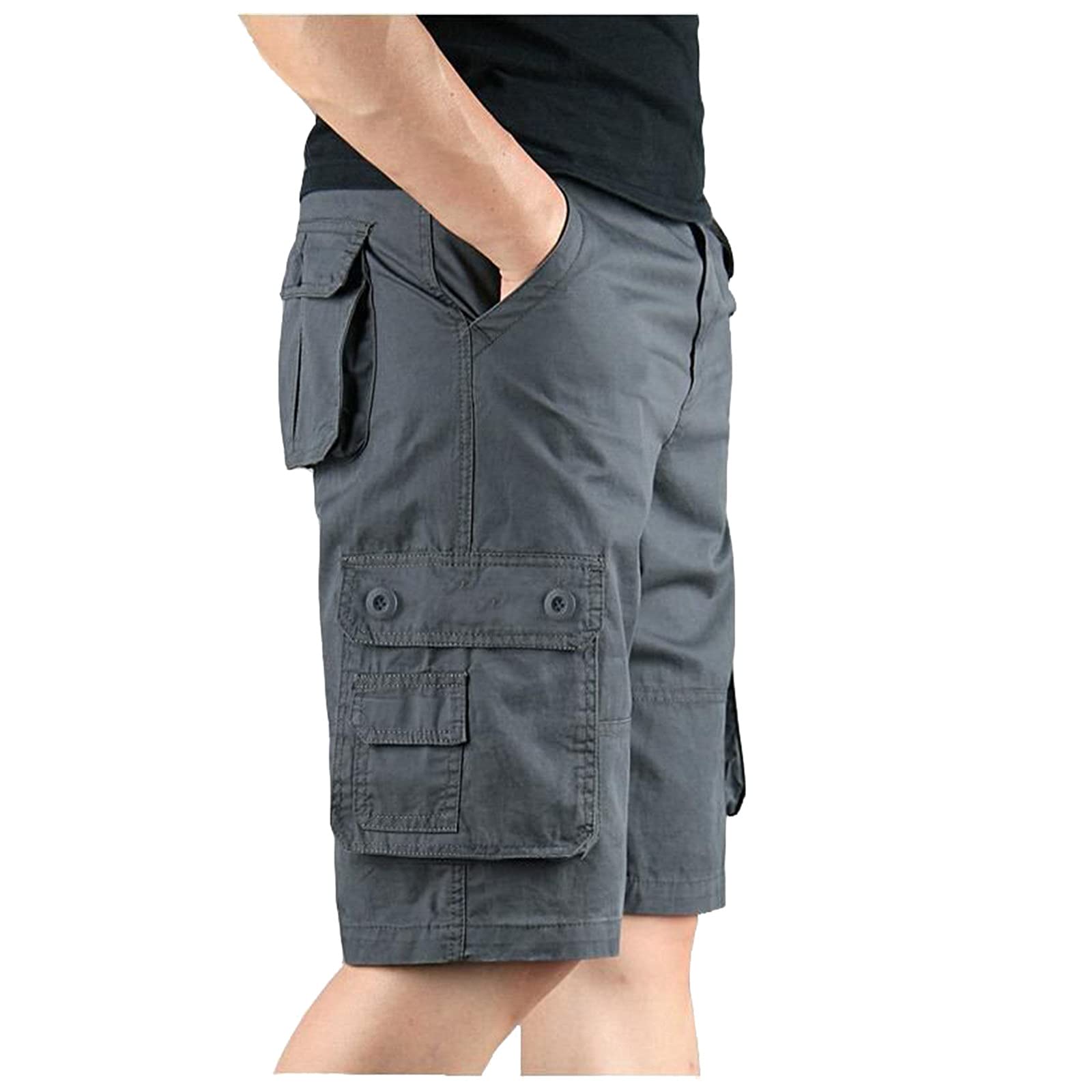 **Men's Padded Bike Shorts with Pockets - Big & Tall Athletic Jogger Plaid Shorts for Cycling, Running & Gym Workouts - LJP-44**