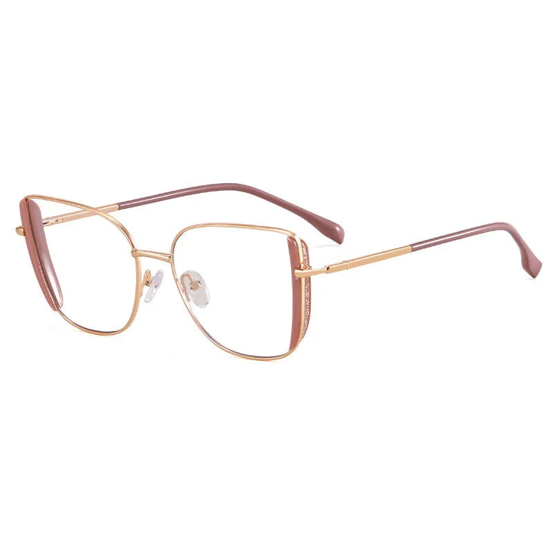CCspace Women's Full Rim Square TR90 Titanium Eyeglasses - Lightweight & Durable Frame for Work, Reading & Daily Use (Model 300377)