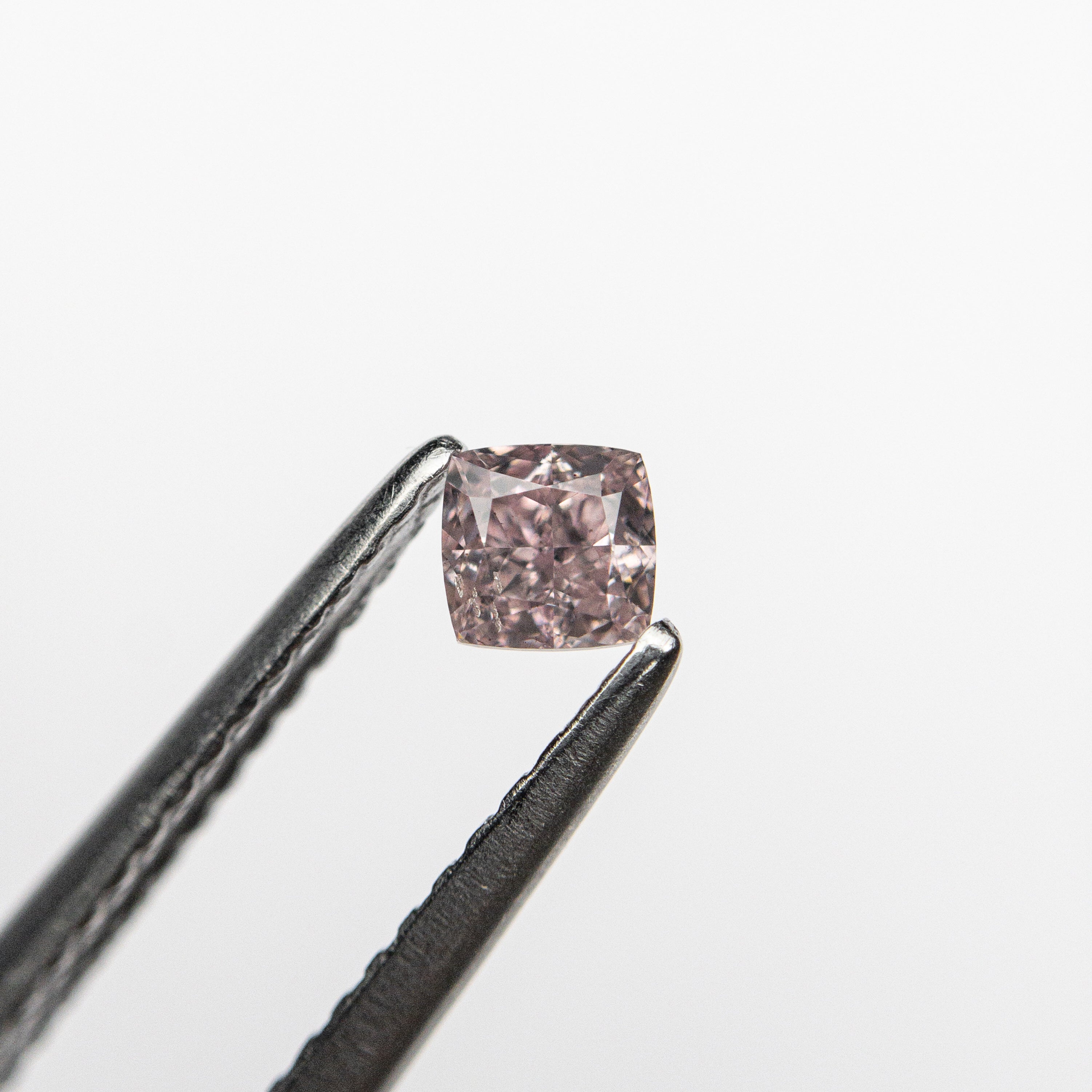 0.20ct GIA Certified Fancy Pink Cushion Cut Diamond (3.16x3.06x2.13mm) - SI2 Clarity, Ideal for Engagement Rings & Fine Jewelry