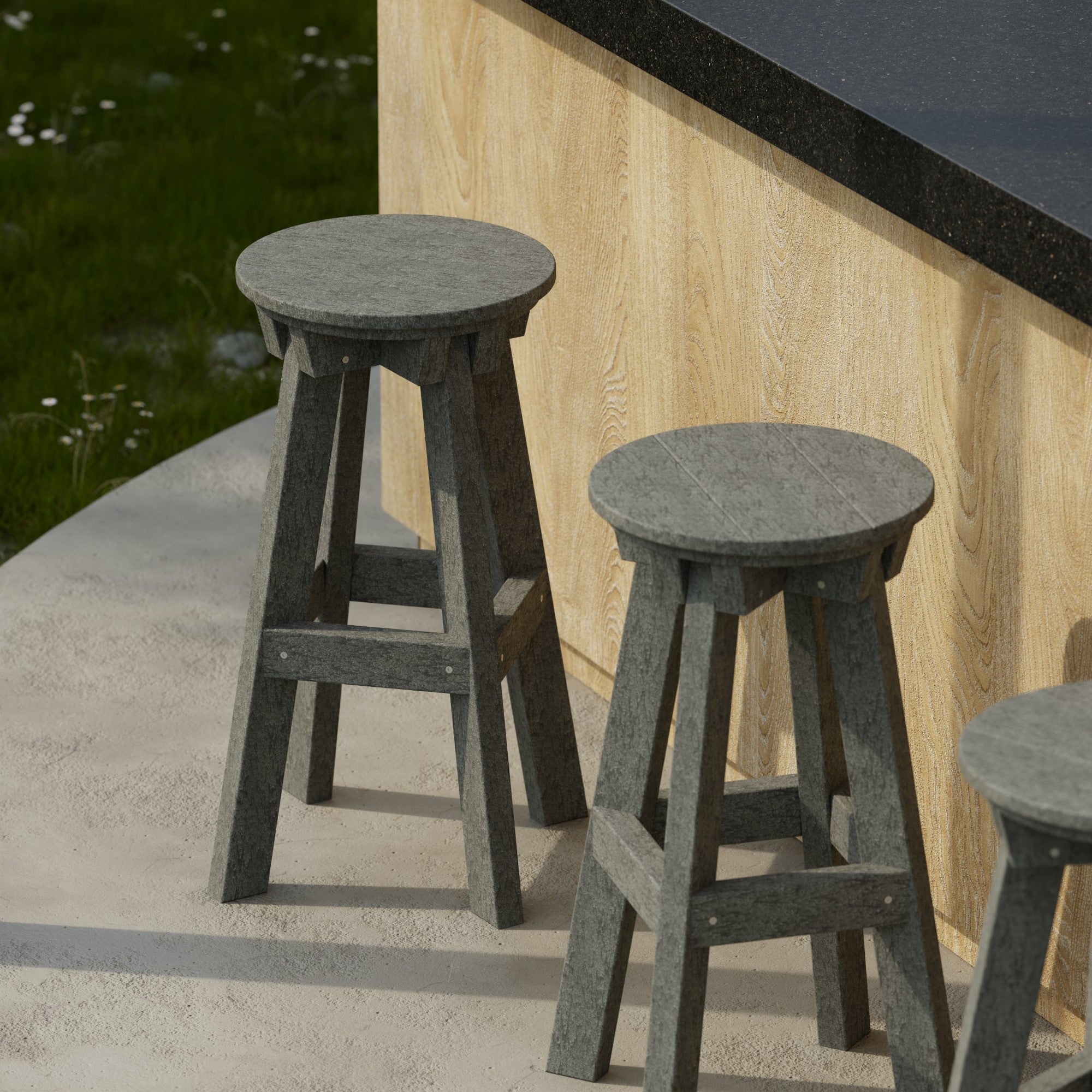 Vintage Heritage Bar Stool - Solid Wood Counter Height Stool with Backrest - Perfect for Kitchen Island, Home Bar & Breakfast Nook