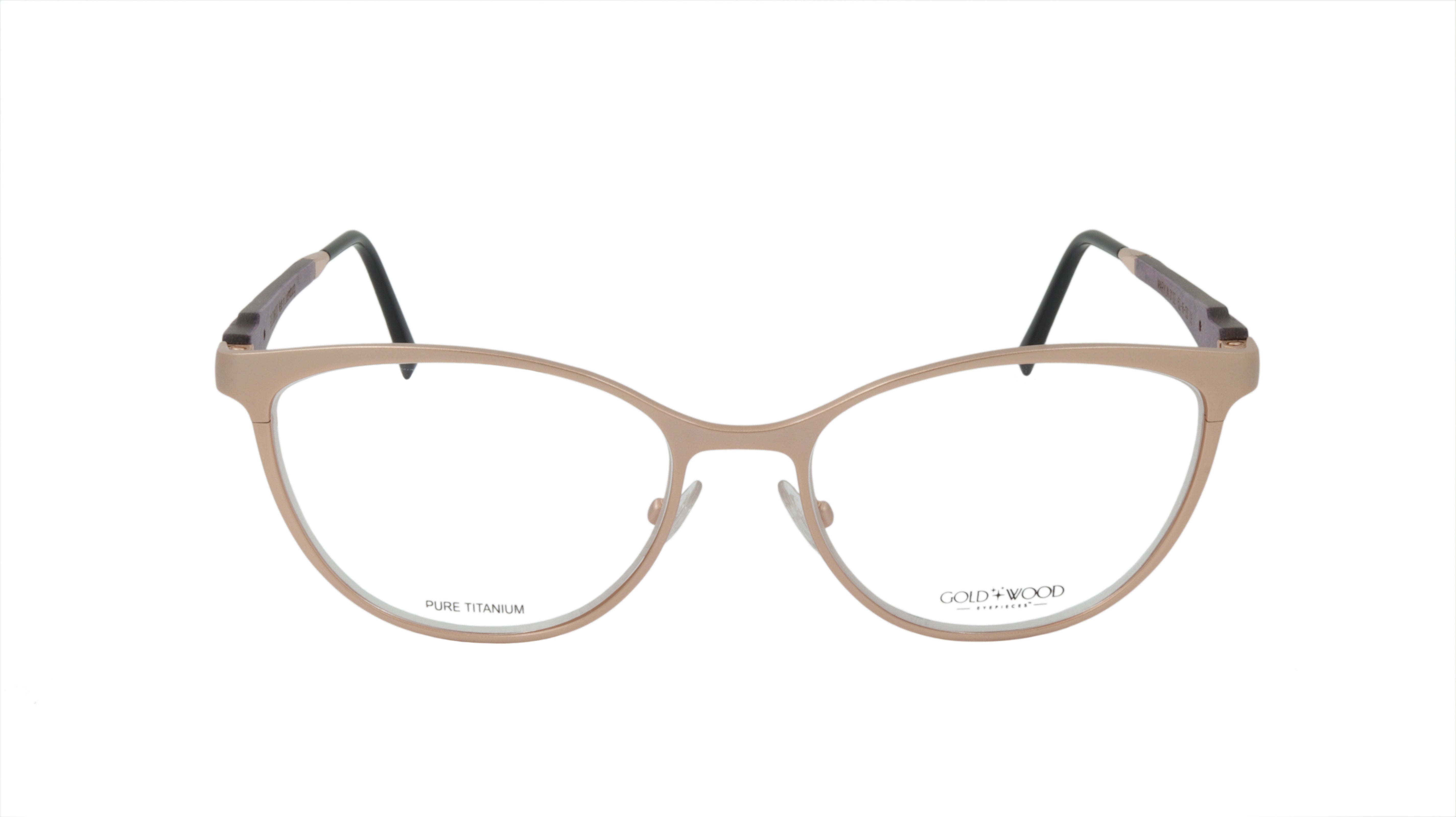 Luxury Gold & Wood Eyewear - Satin Rose Gold & Purple Frame Sunglasses for Men & Women | Perfect for Outdoor, Fashion & UV Protection