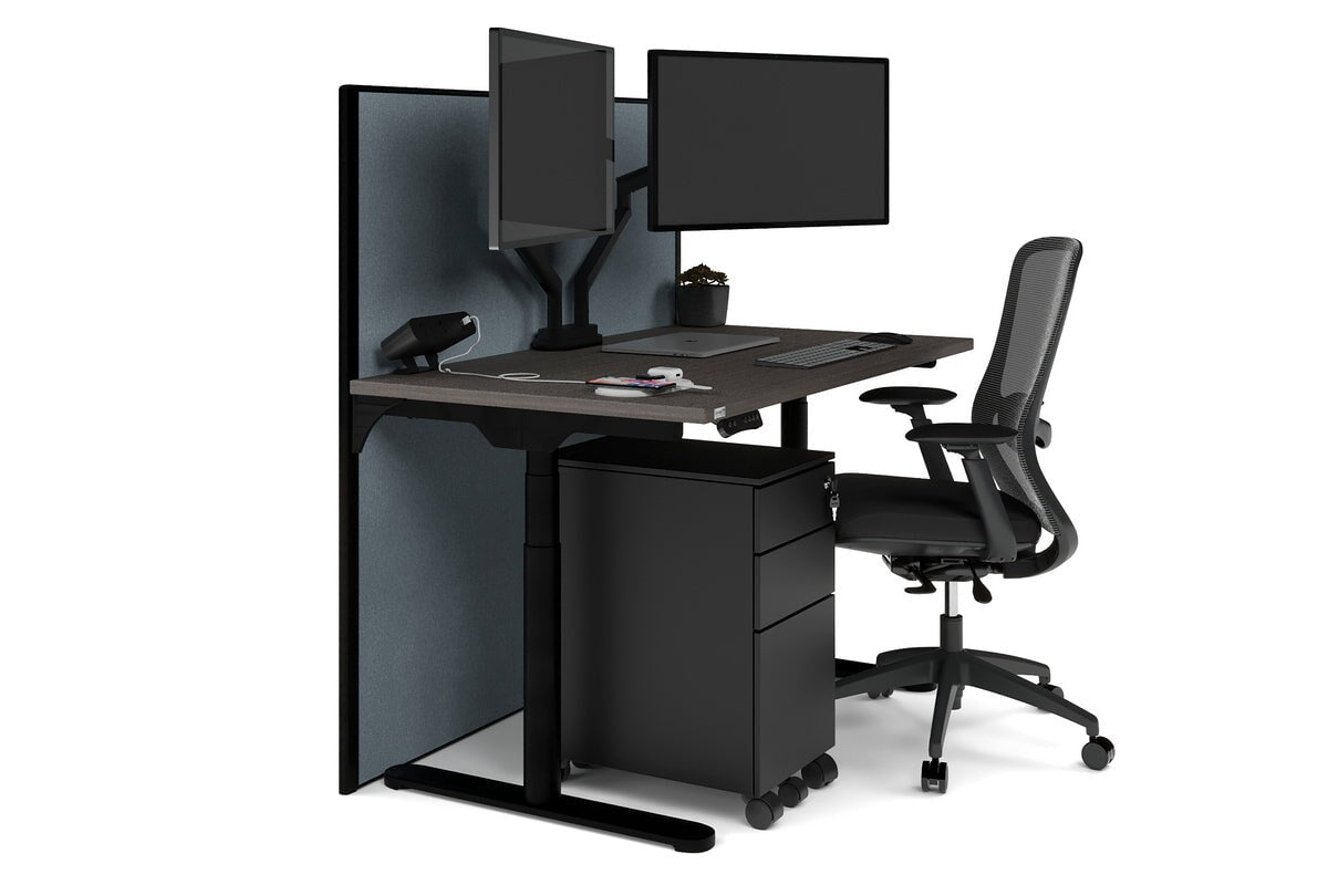 Flexi Premium Height Adjustable Single Workstation [1400L x 700W] - Ergonomic Standing Desk for Home Office, Gaming & Study - Electric Sit Stand Desk with Memory Function