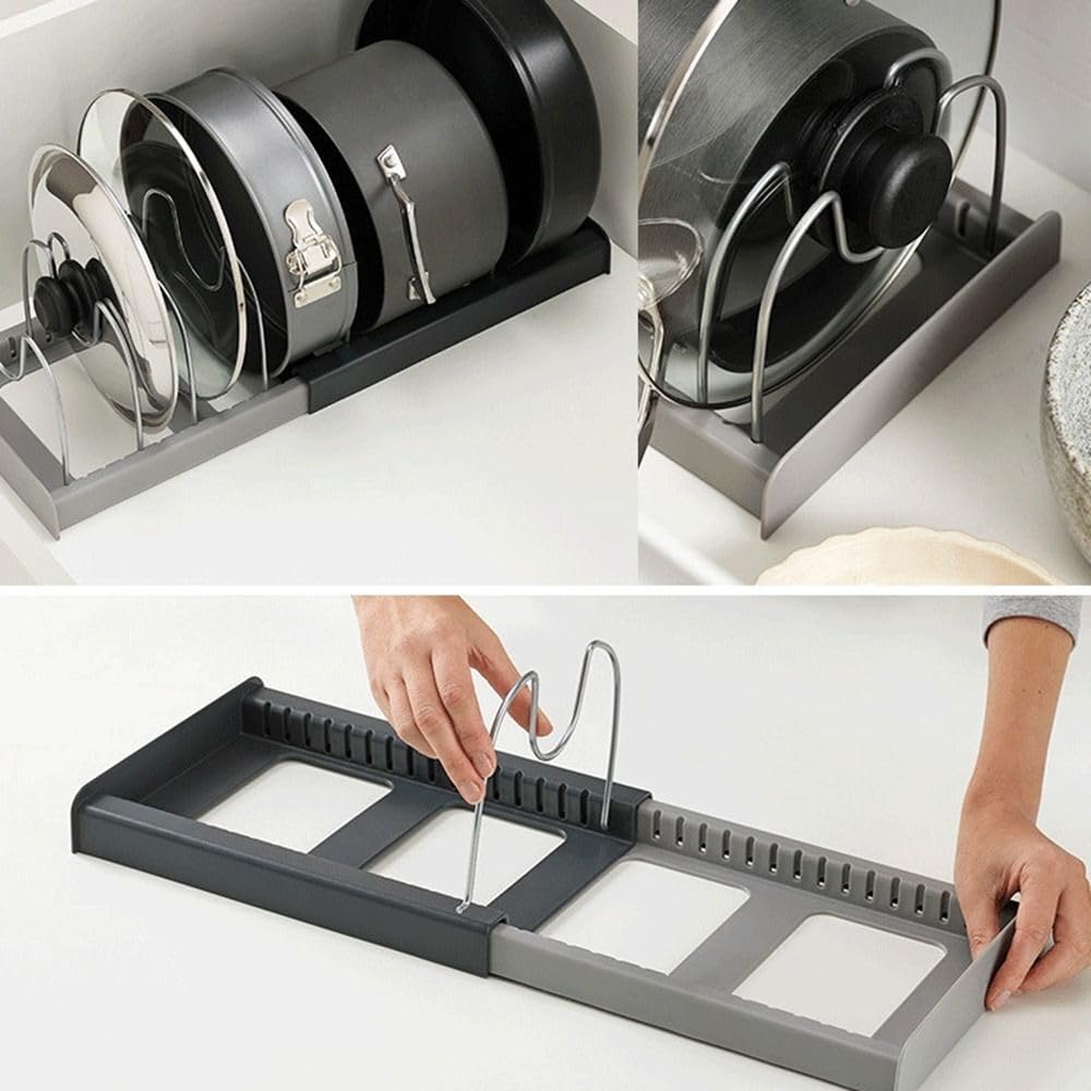 TORIOX Multifunctional Kitchen Storage Rack - Space Saving Cutting Board Holder, Pot Lid Organizer & Utensil Storage Tool for Countertop | Perfect for Small Kitchens, Apartment Cooking & Home Organization