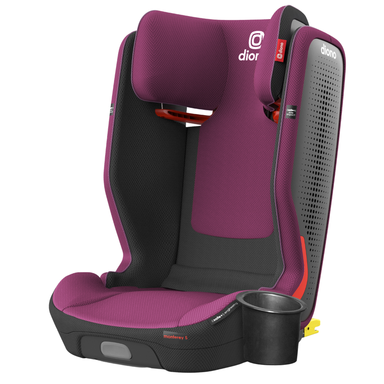 Diono Monterey 5 iST FixSafe Booster Car Seat for Kids - High Back Safety Car Seat with Side Impact Protection, Easy Installation for Travel & School Drop-Offs