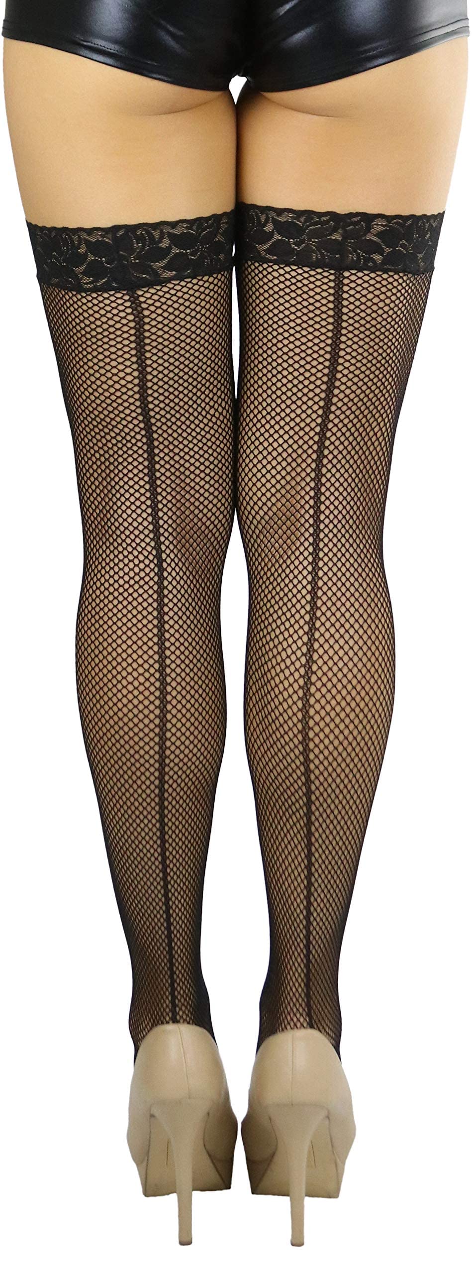 Stylish Women's Bright & Vibrant Fishnet Thigh High Stockings - Sexy Party, Cosplay & Night Out Fashion Accessories