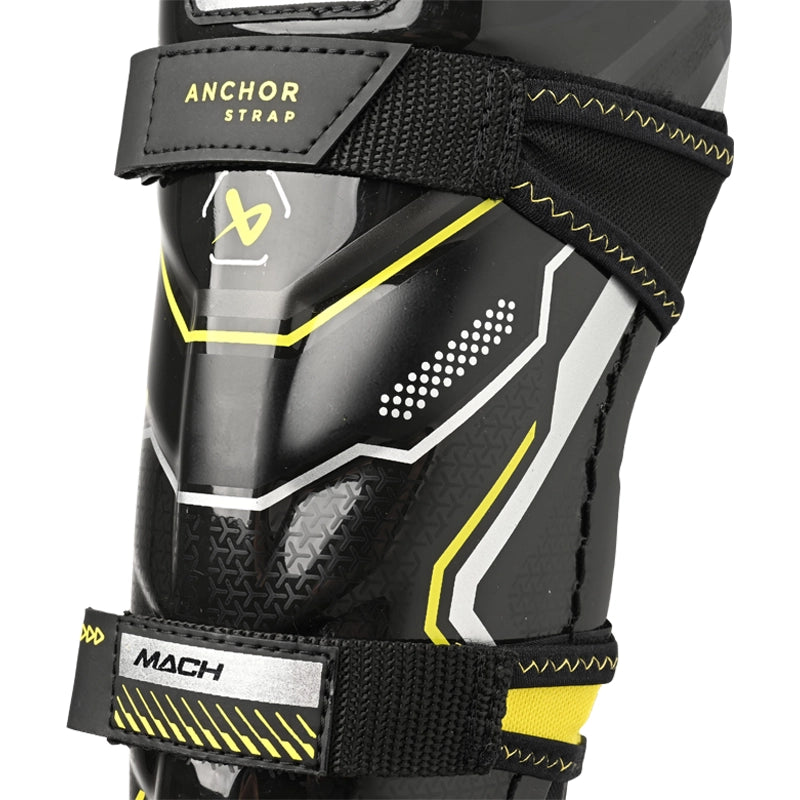 Bauer Supreme Mach Youth Hockey Shin Guards - Lightweight & Durable Protection for Ice Hockey Players - Perfect for Games & Practice