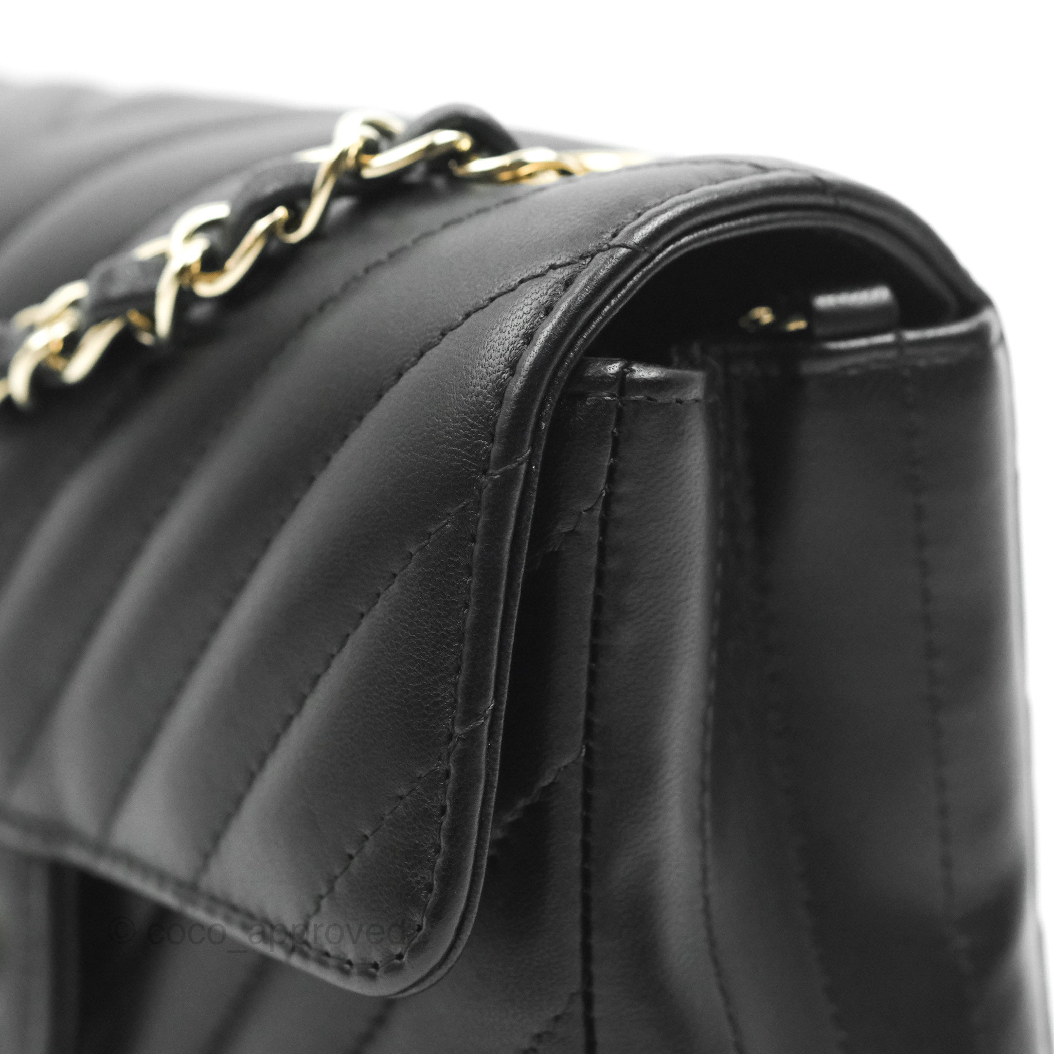 Chanel Chevron Mini Rectangular Flap Bag in Black Lambskin Leather with Gold Hardware - Perfect for Evening Events & Luxury Fashion Accessories