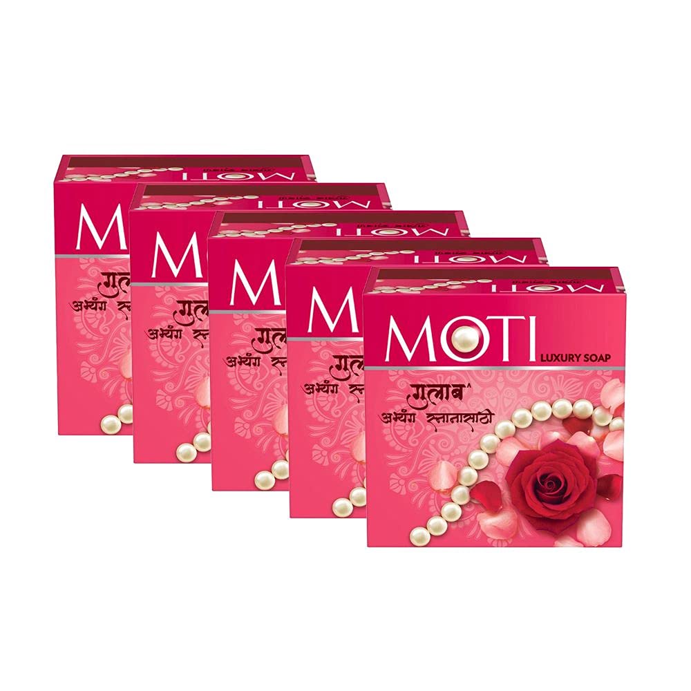 Moti Gulab Luxury Rose Bath Soap - 150g Natural Handmade Soap with Enchanting Floral Fragrance for Women & Men - Perfect for Spa, Gift, and Daily Skincare Routine