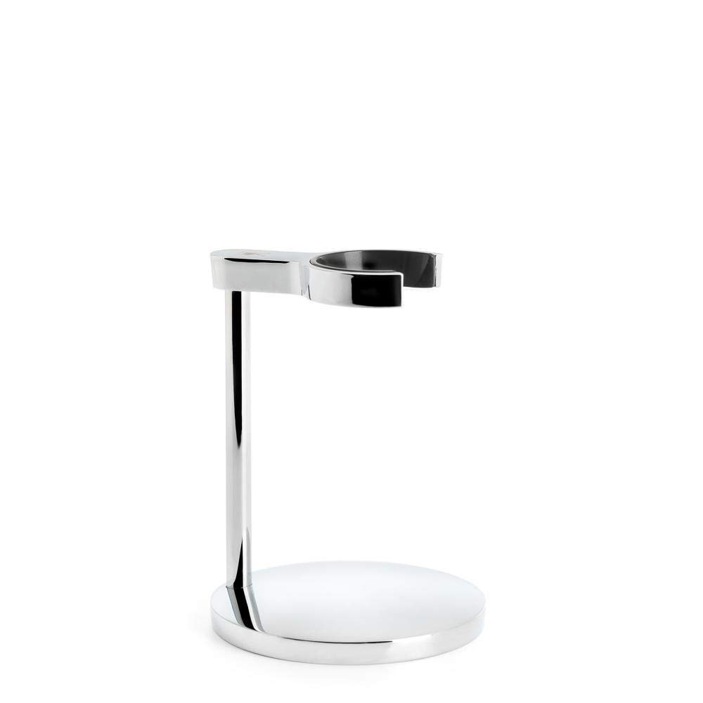 MÜHLE EDITION Chrome Shaving Brush Stand - Premium Chrome Plated Razor & Shaving Brush Holder for Men's Grooming - Perfect for Bathroom Vanity, Travel & Gift for Him