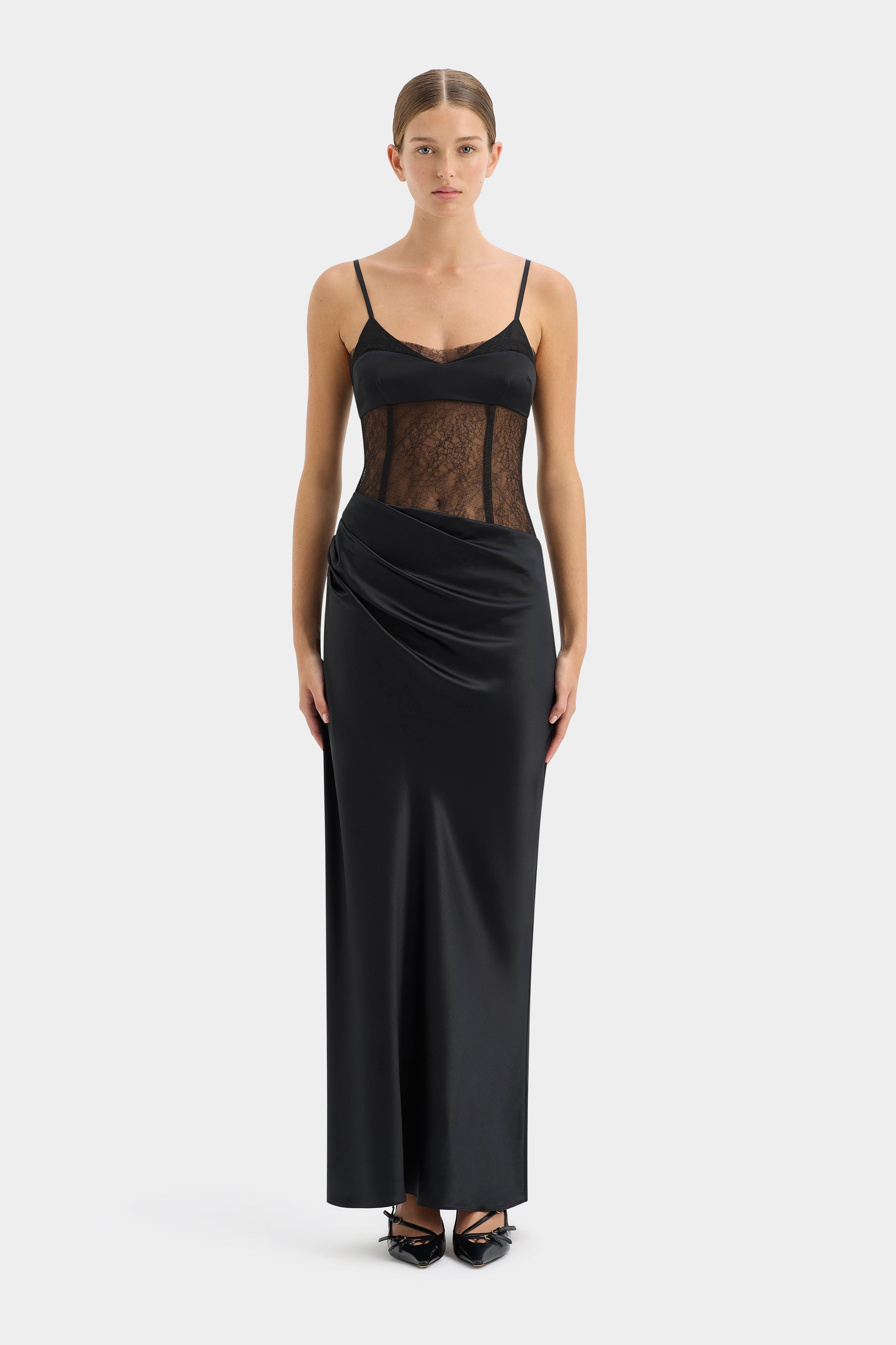 Elegant Dunya Draped Gown for Women - Formal Evening Gowns & Special Occasion Dresses - Perfect for Weddings, Galas, and Red Carpet Events