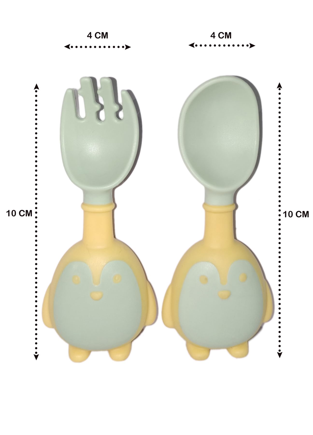 Kritiu Fruits Teether & Spoons Set | BPA-Free Silicone Baby Feeding Utensils | Soft & Safe for 6+ Months | Red Watermelon & Olive Green | Perfect for Baby-Led Weaning, Puree Feeding & Teething Relief