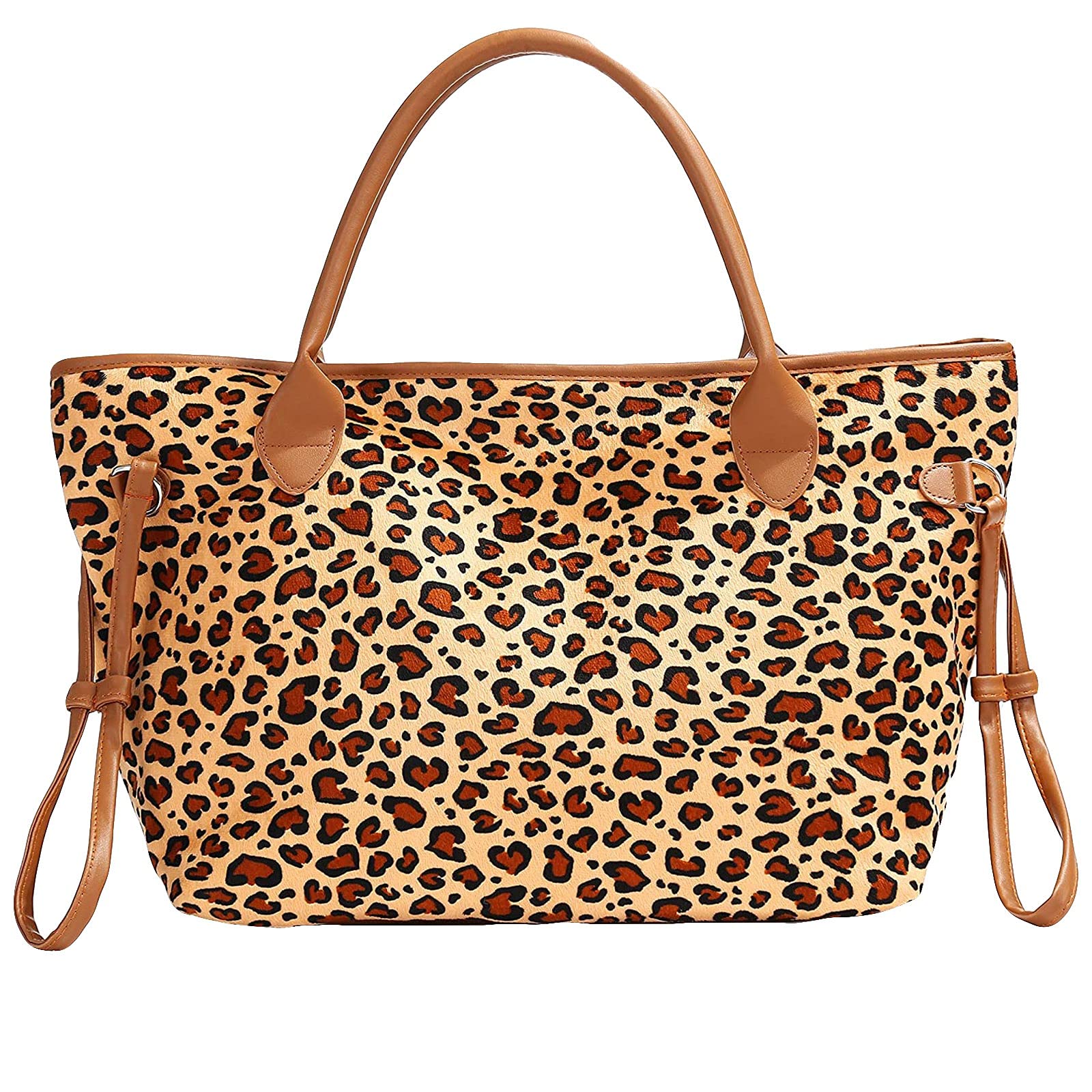 Stylish Monogram & Leopard Print Women's Weekender Bag - Perfect for Travel, Overnight Trips & Weekend Getaways | Durable Travel Tote for Work, Gym & Vacation