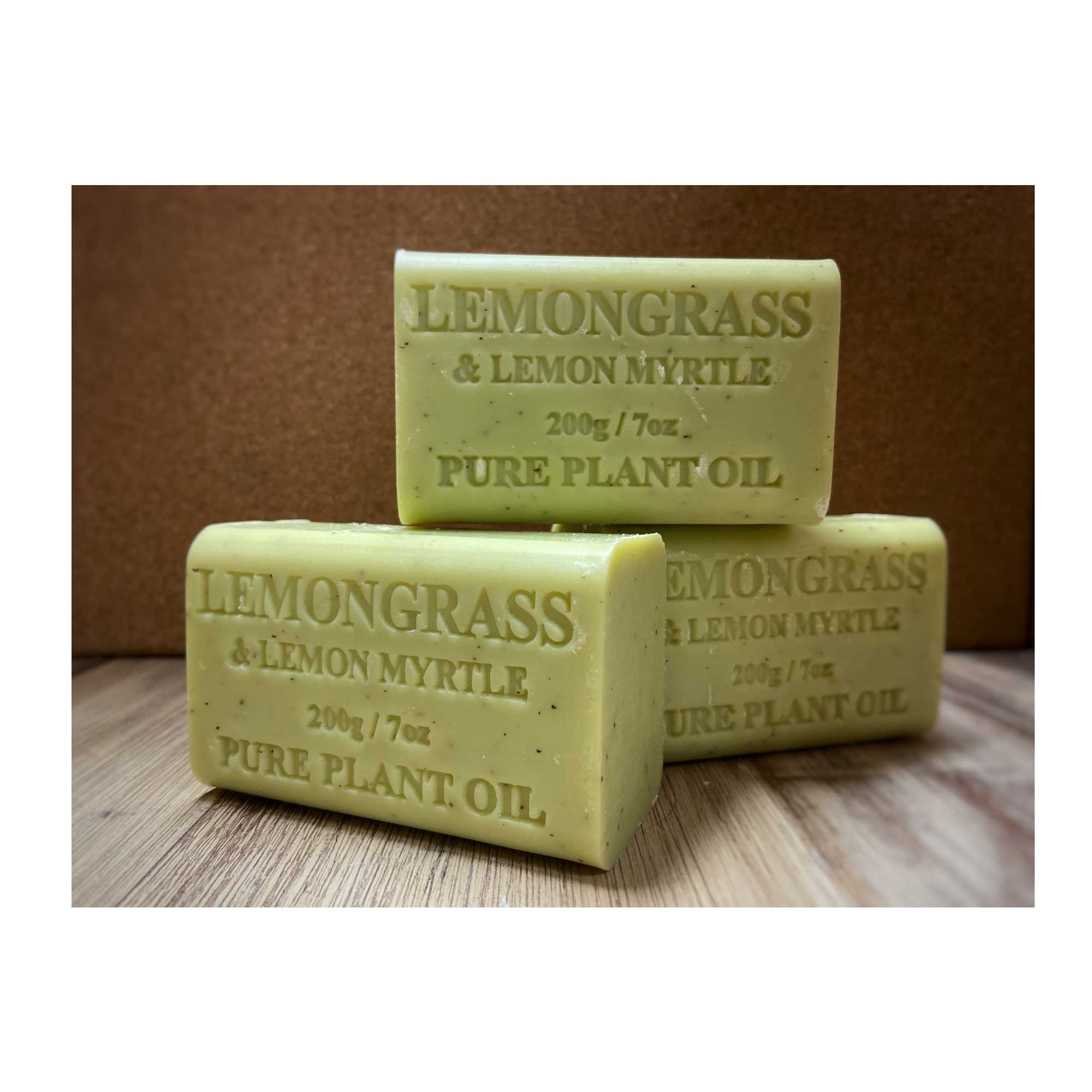 65x 200g Pure Vegetable Bar Soap with Lemongrass & Lemon Myrtle Oil - Natural Plant-Based Cleansing for Face, Body & Hands - Eco-Friendly Australian Skincare Gift Set for Home, Spa & Travel