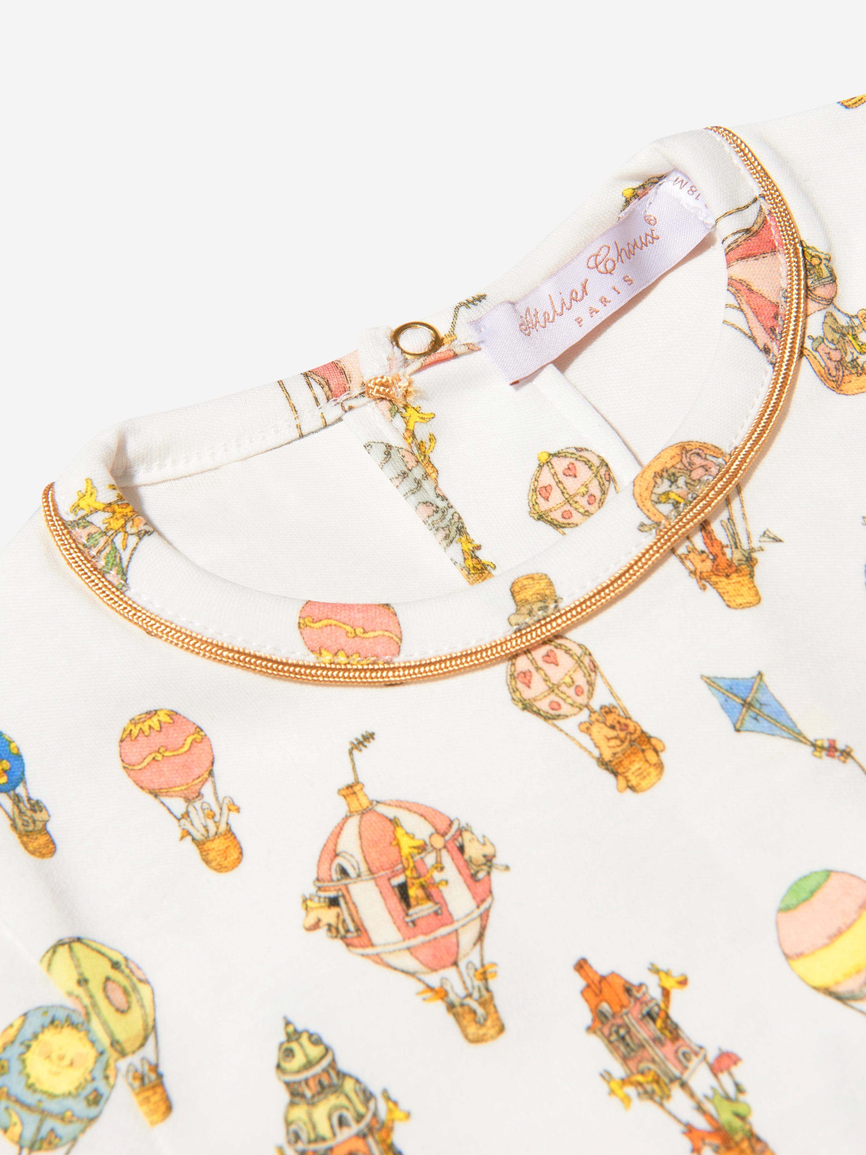 Atelier Choux Classic Balloons Baby Onesie - Soft Organic Cotton Bodysuit for Newborns & Infants | Perfect for Playtime, Photo Shoots & Everyday Comfort