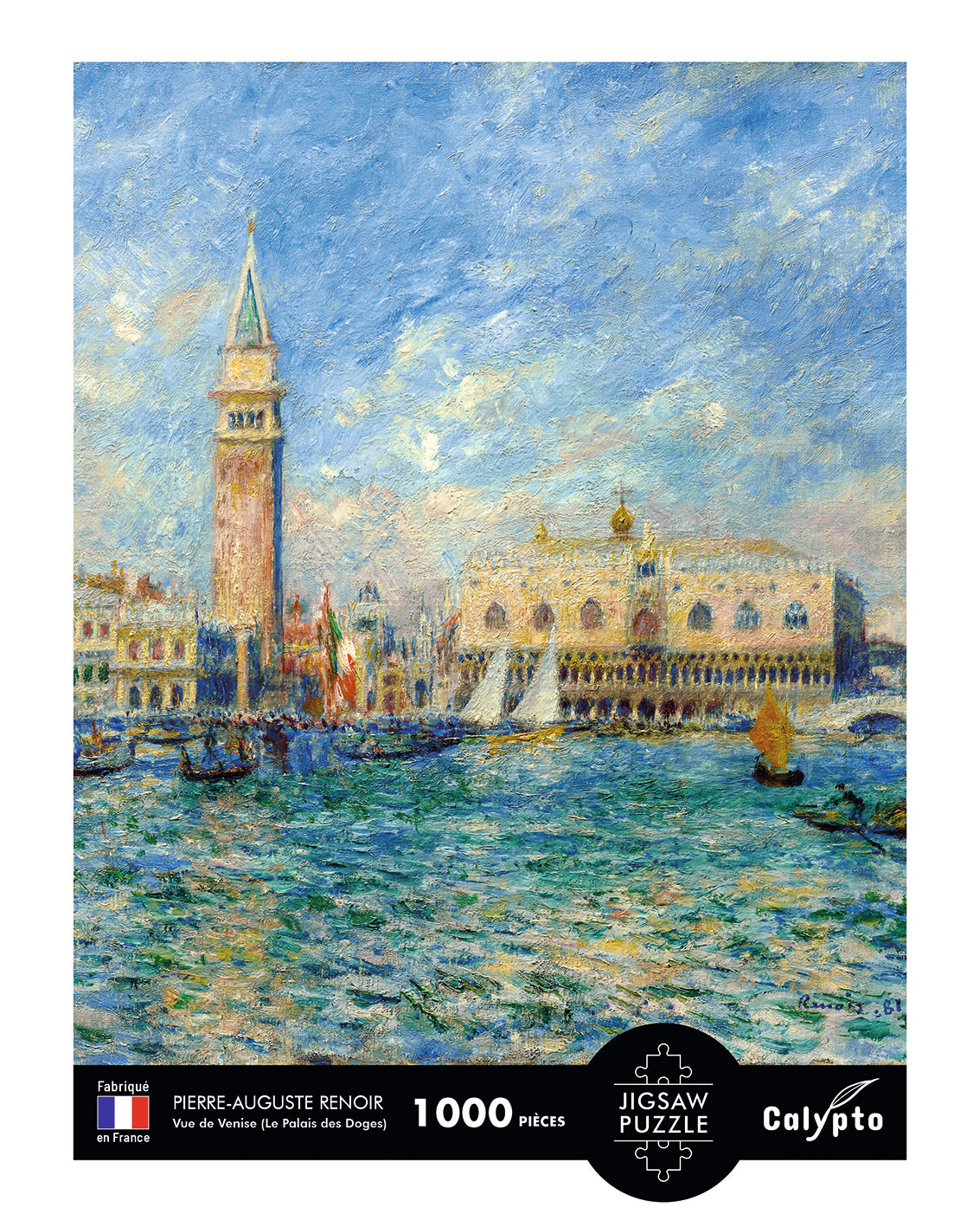 1000 Piece Jigsaw Puzzle - Venice, The Doge's Palace by Pierre Auguste Renoir | Calypto Art Puzzle for Adults | Home Decor & Relaxation Activity
