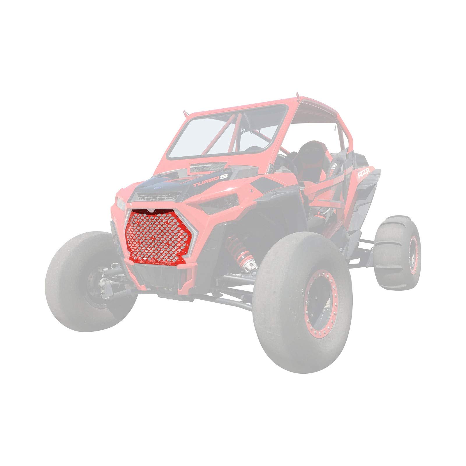 High Performance Red Custom CNC Grill for 2019 Polaris RZR XP1000, XP Turbo, Turbo S 2 & 4 Seat - Improves Airflow & Engine Cooling - Perfect for Off-Road Adventures & Dune Racing [5358A6]