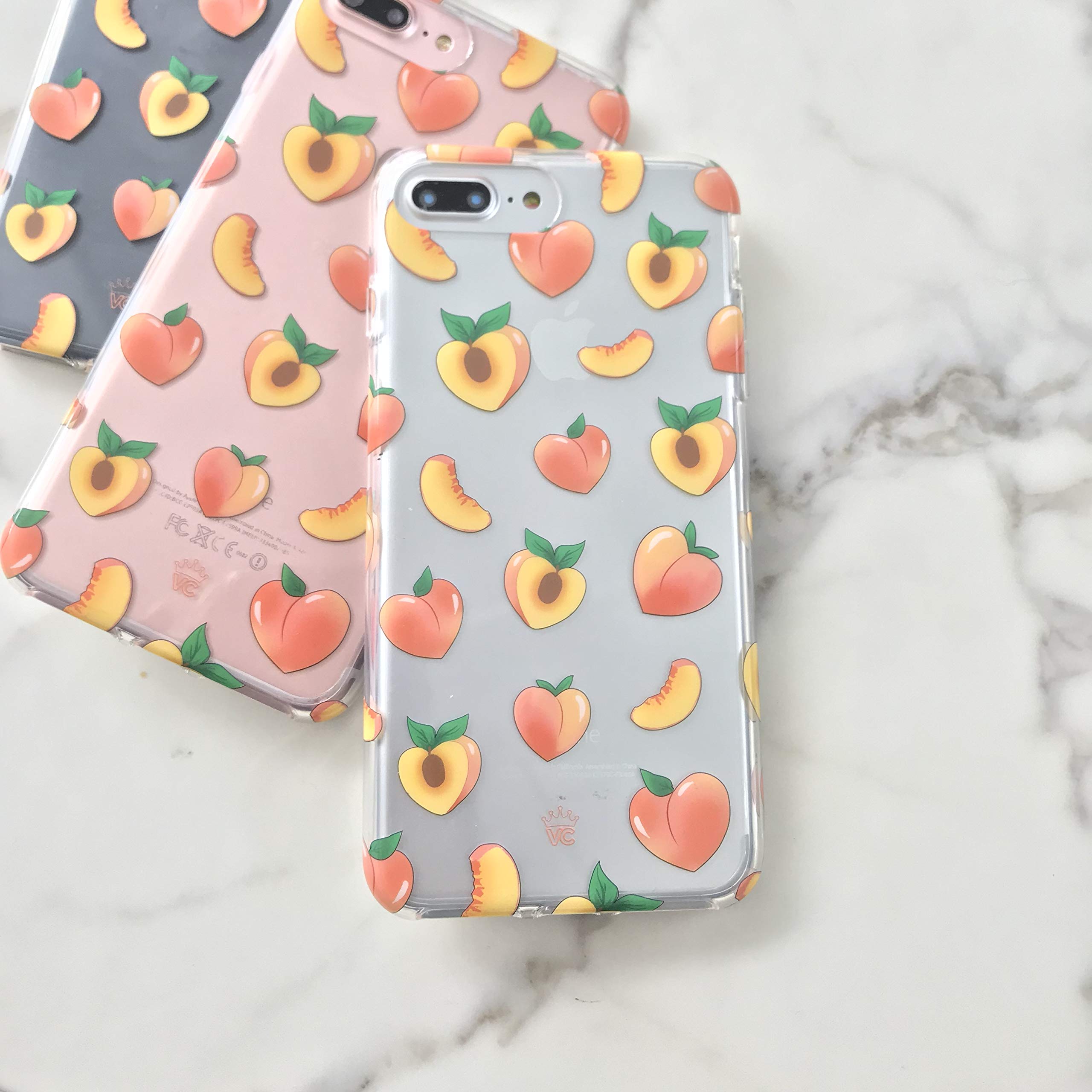VELVET CAVIAR iPhone Xs & iPhone X Clear Protective Case - Peach Orange Cute Phone Cover for Women & Girls | Slim Shockproof Design for Daily Use, Work & Travel