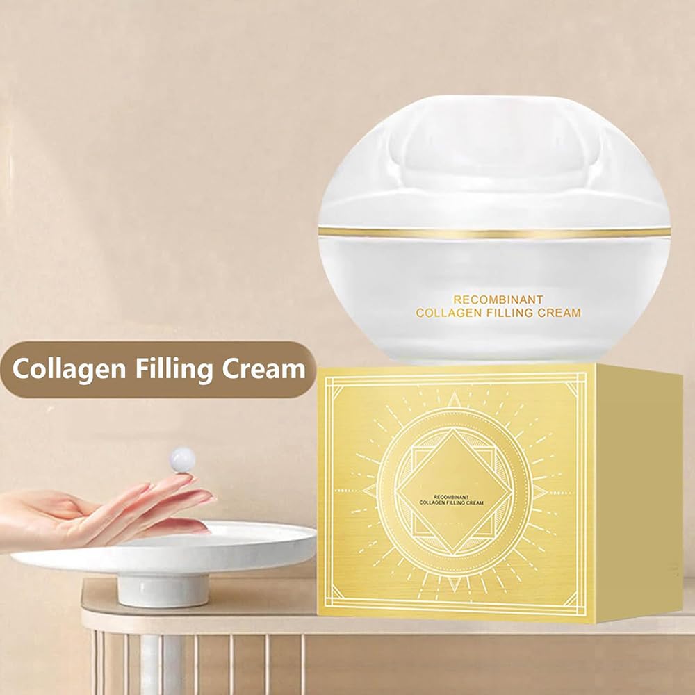 **Sxcs Recombinant Collagen Filling Cream – Anti-Aging Face Cream with Korean Pearl Extract, Wrinkle Reducer & Skin Rejuvenation – Perfect for Daily Hydration & Night Repair (1pc)**    *(Use Case: Ideal for reducing fine lines, plumping skin, and restoring youthful glow – great for both day and night skincare routines.)*