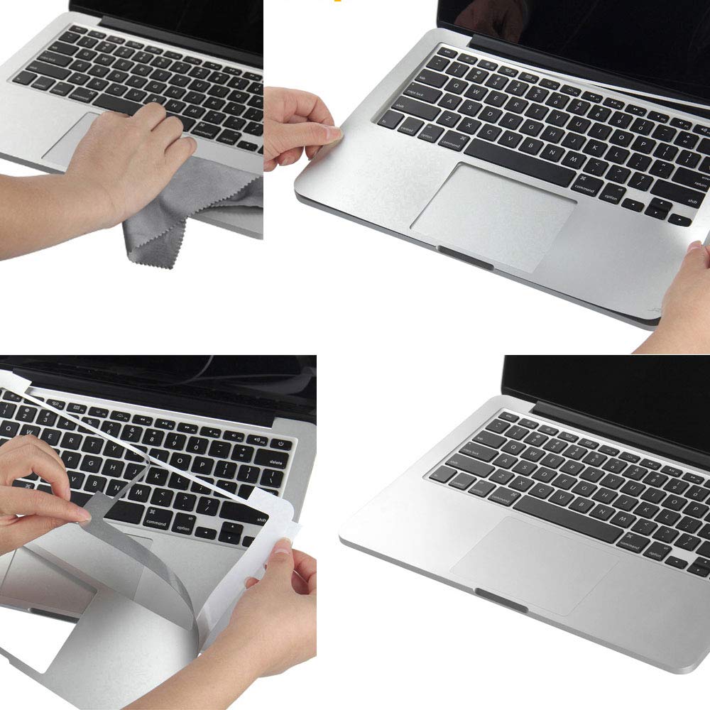Ultra Thin Silver Palm Rest Cover with Trackpad Protector for MacBook Pro 16 Inch (A2141) - Scratch Resistant Skin for Work & Travel Protection
