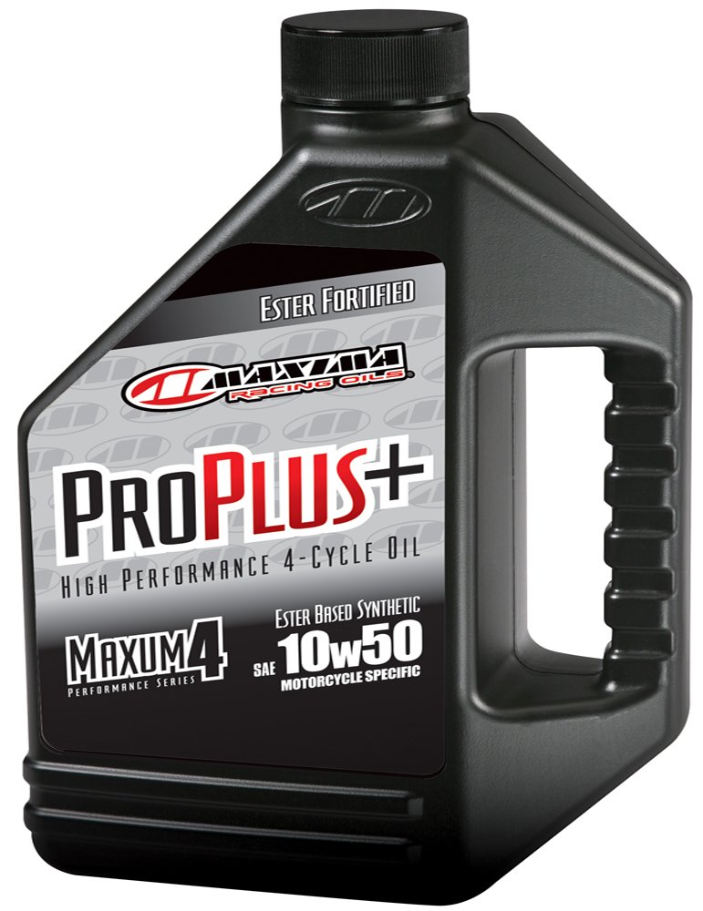 Maxima Pro Plus+ 10W50 Synthetic Motorcycle Engine Oil - 1 Gallon Bottle (3-Pack) | High Performance Racing Oil for Motorcycles, Dirt Bikes & ATVs | Ideal for Track Days, Off-Road Adventures & High-Temperature Riding