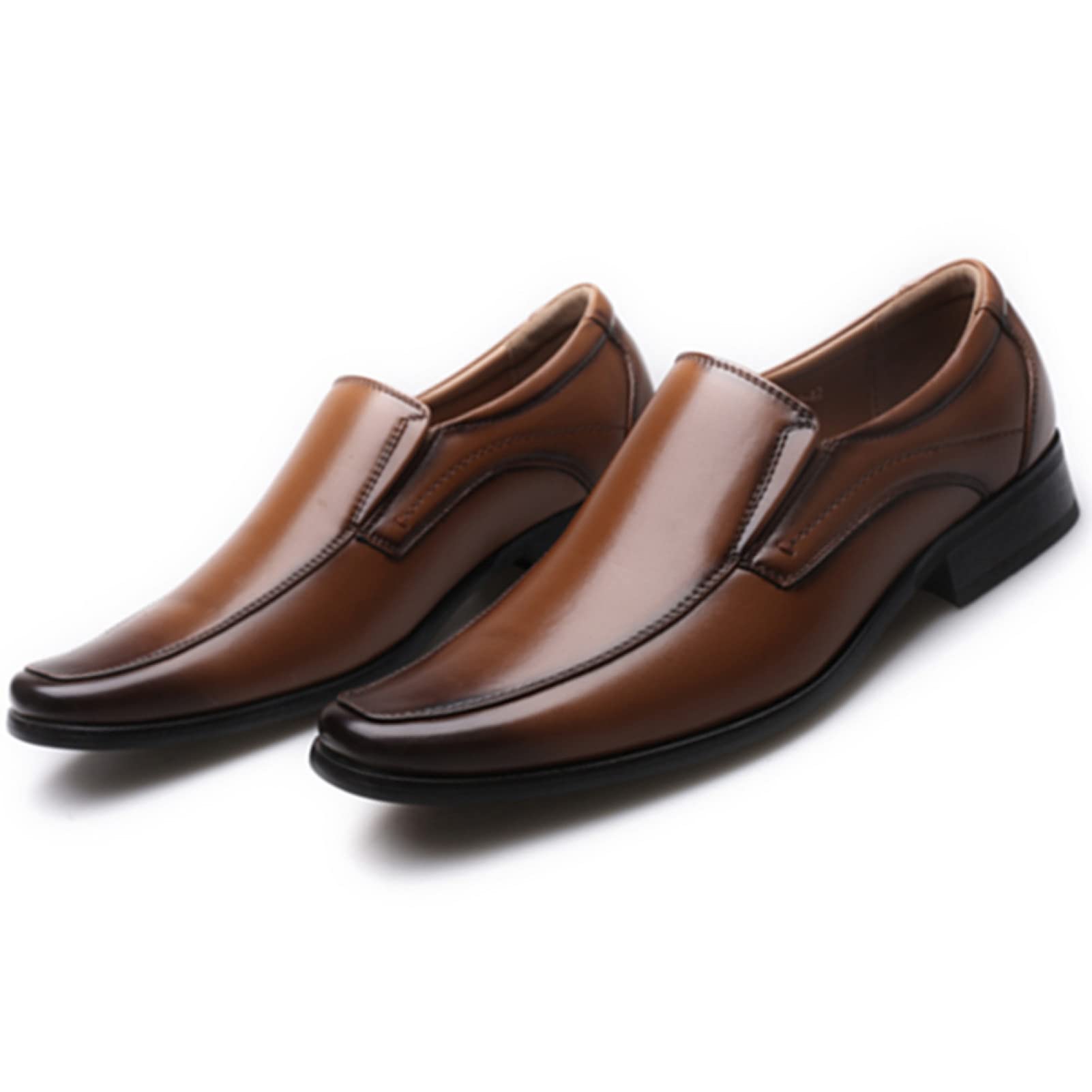 **Men's Classic Leather Loafers - Business Dress Shoes for Office, Wedding & Formal Events - Slip-On Comfort in Black & Brown - Perfect for Professional & Elegant Occasions**