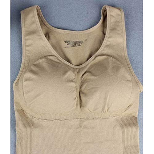 2 Pack Women's Shapewear Camisole - Seamless Slimming Cami Tank Top with Built-in Removable Pads | Comfortable Everyday Wear, Layering, Work & Special Occasions