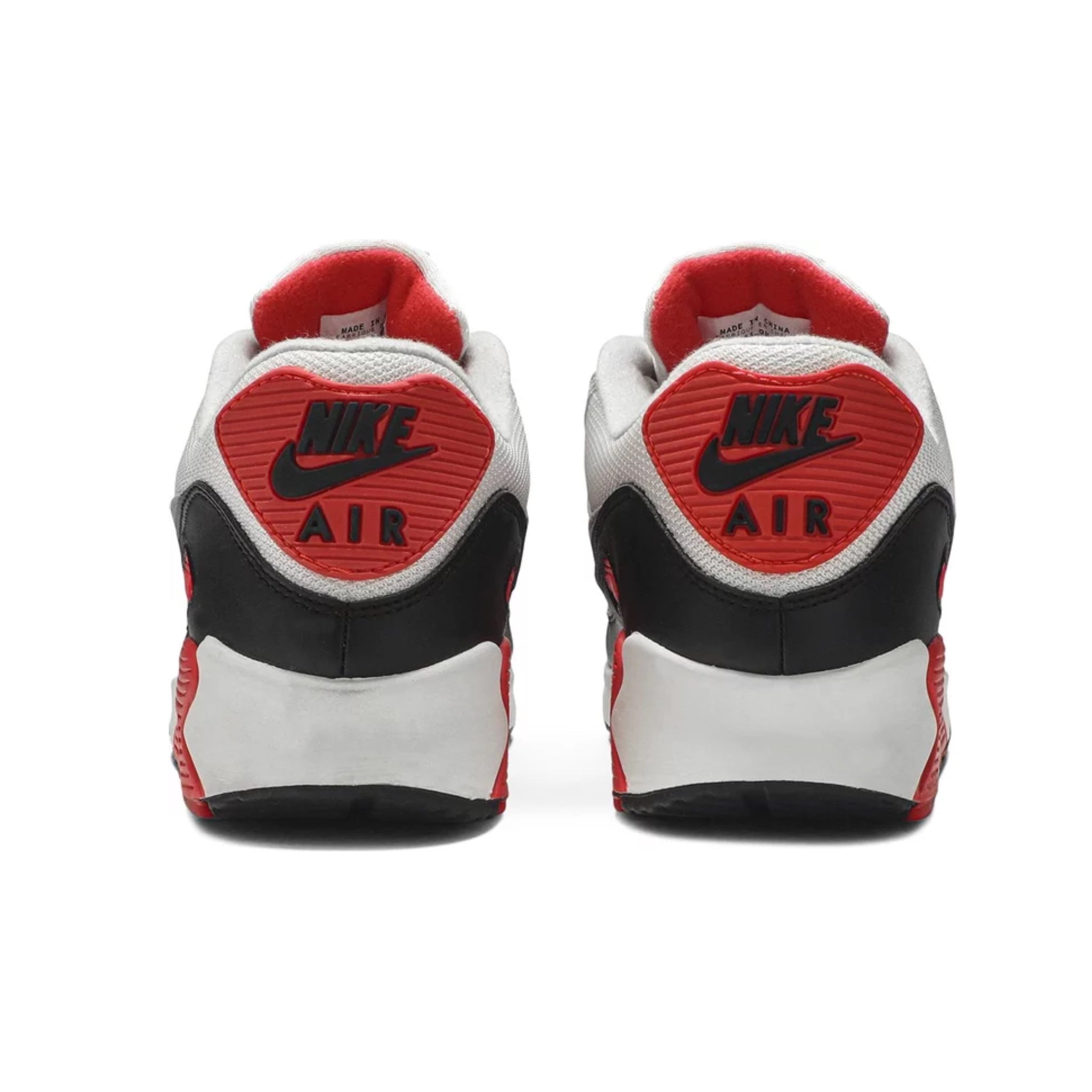 Nike Air Max 90 Running Shoes (2008 Retro) - Infrared, White, Cement Grey & Black | Men's Athletic Sneakers for Jogging, Gym Workouts & Casual Wear