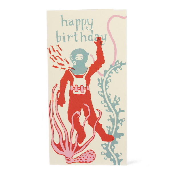 Deep Sea Diver Birthday Card - Unique Underwater Themed Greeting Card for Scuba Divers & Ocean Lovers - Perfect for Birthdays, Anniversaries & Special Occasions