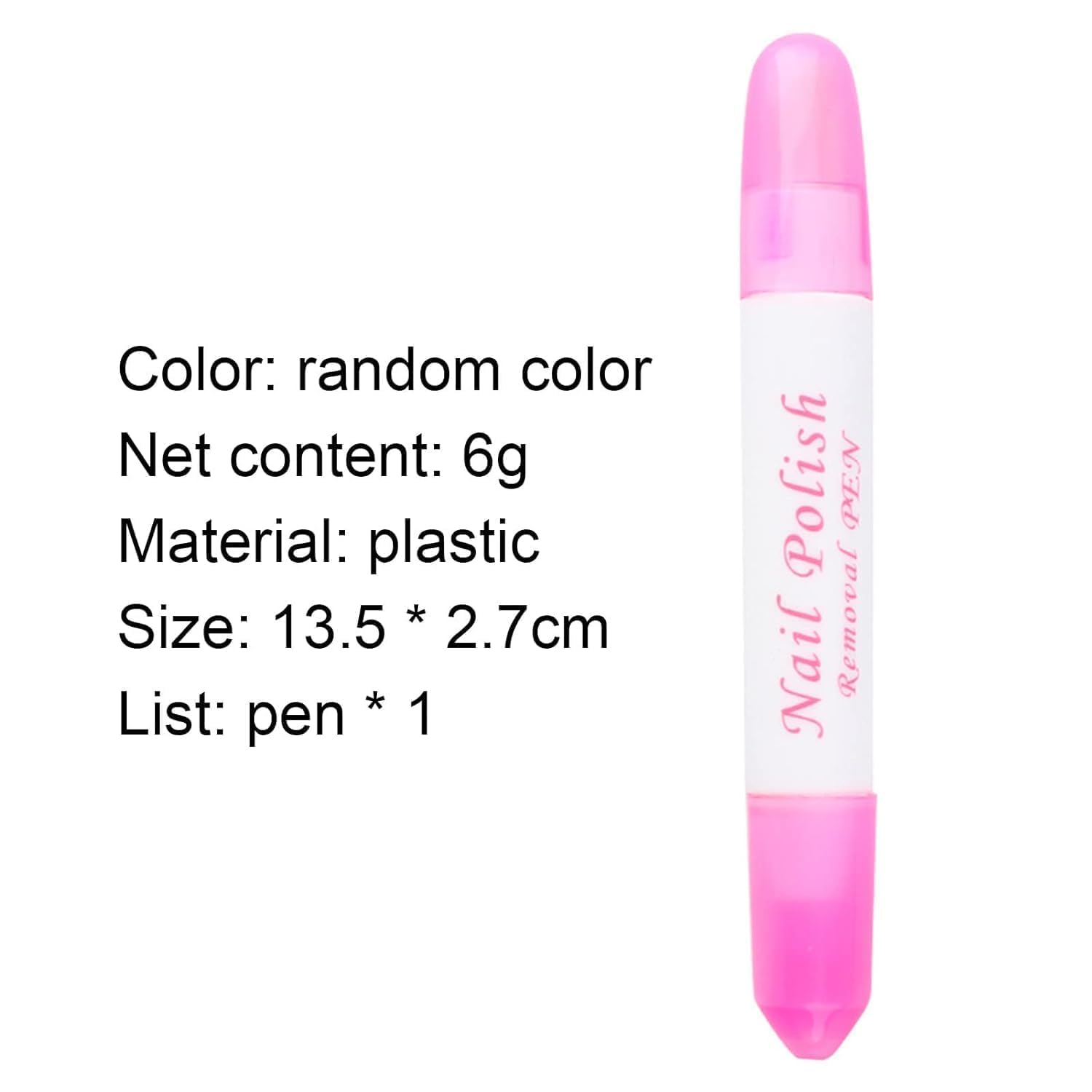 1Pc Nail Polish Corrector Pen with Removable Head - Quick Clean Nail Polish Mistakes for Manicure, Perfect for Home Salon & DIY Nail Art (Pink, 6g) | Ideal for Fingernails, Toenails & Professional Nail Care