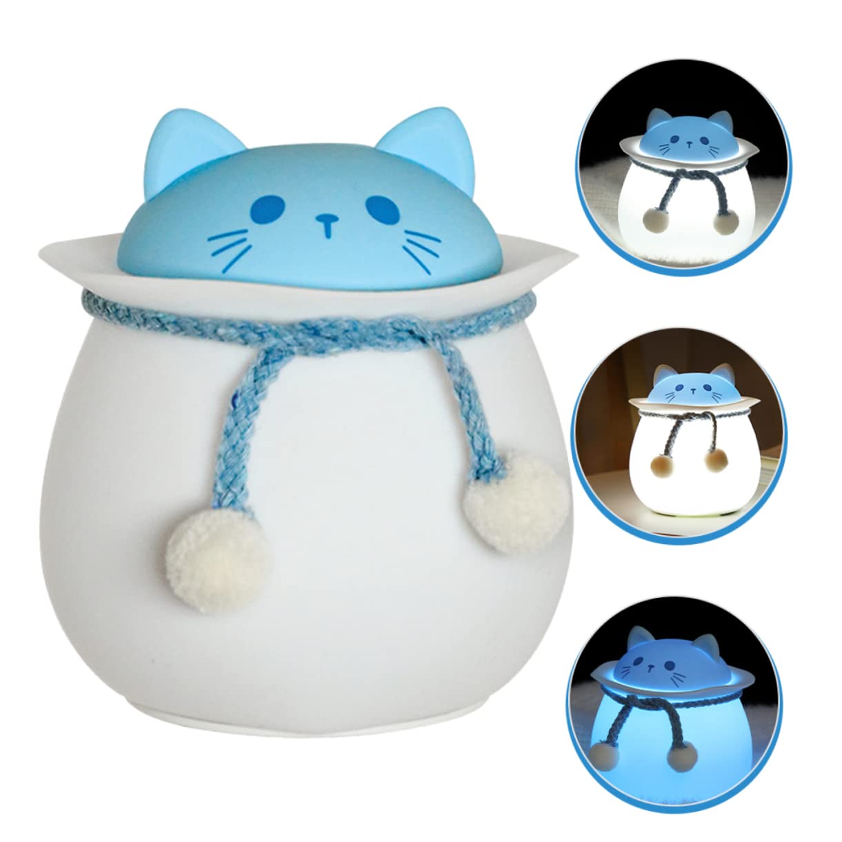 ABOOFAN Silicone Night Light for Kids - Soft Glow Bedside Lamp, Touch Control Dimmable Nightlight for Nursery, Bedroom, Hallway - Perfect for Nighttime Feeding, Reading & Bathroom Safety
