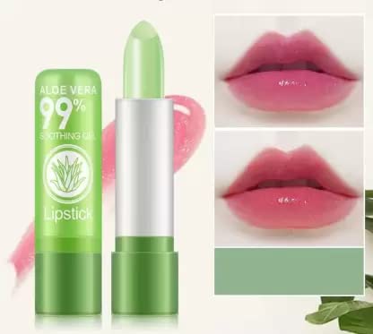 Aloe Vera Color Changing Lip Balm for Women - Natural Moisturizing & Hydrating Lip Care - Perfect for Daily Use, Dry Lips, and Makeup Looks