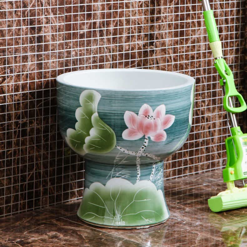 Premium Ceramic Mop for Pool, Bathroom, Balcony & Outdoor Use - Large Heavy-Duty Basin Mop for Deep Cleaning Floors & Tiles