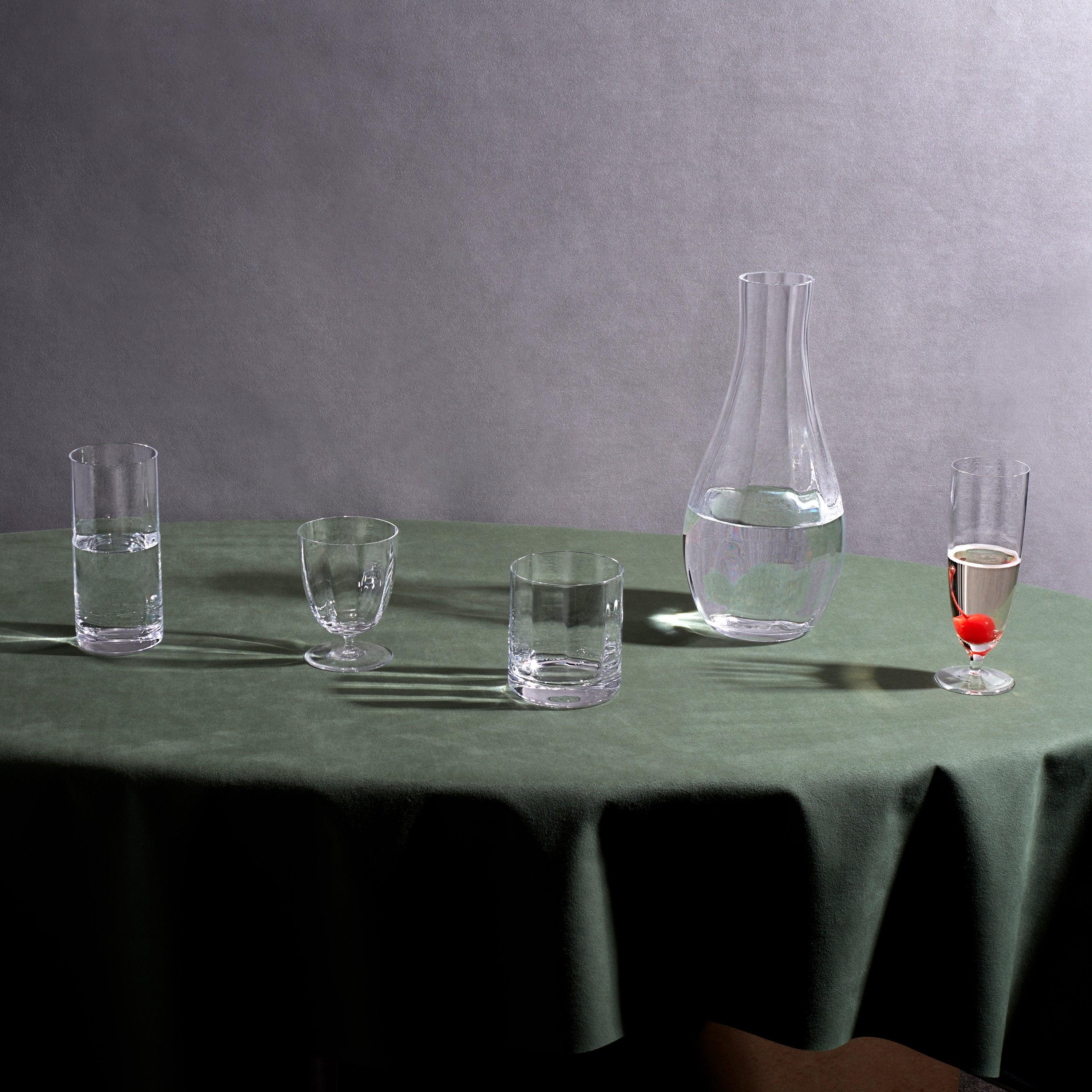 Premium Iris Highball Glasses Set of 4 - 16oz Crystal Clear Drinking Glasses for Cocktails, Juice & Iced Tea - Perfect for Home Bar, Parties & Entertaining