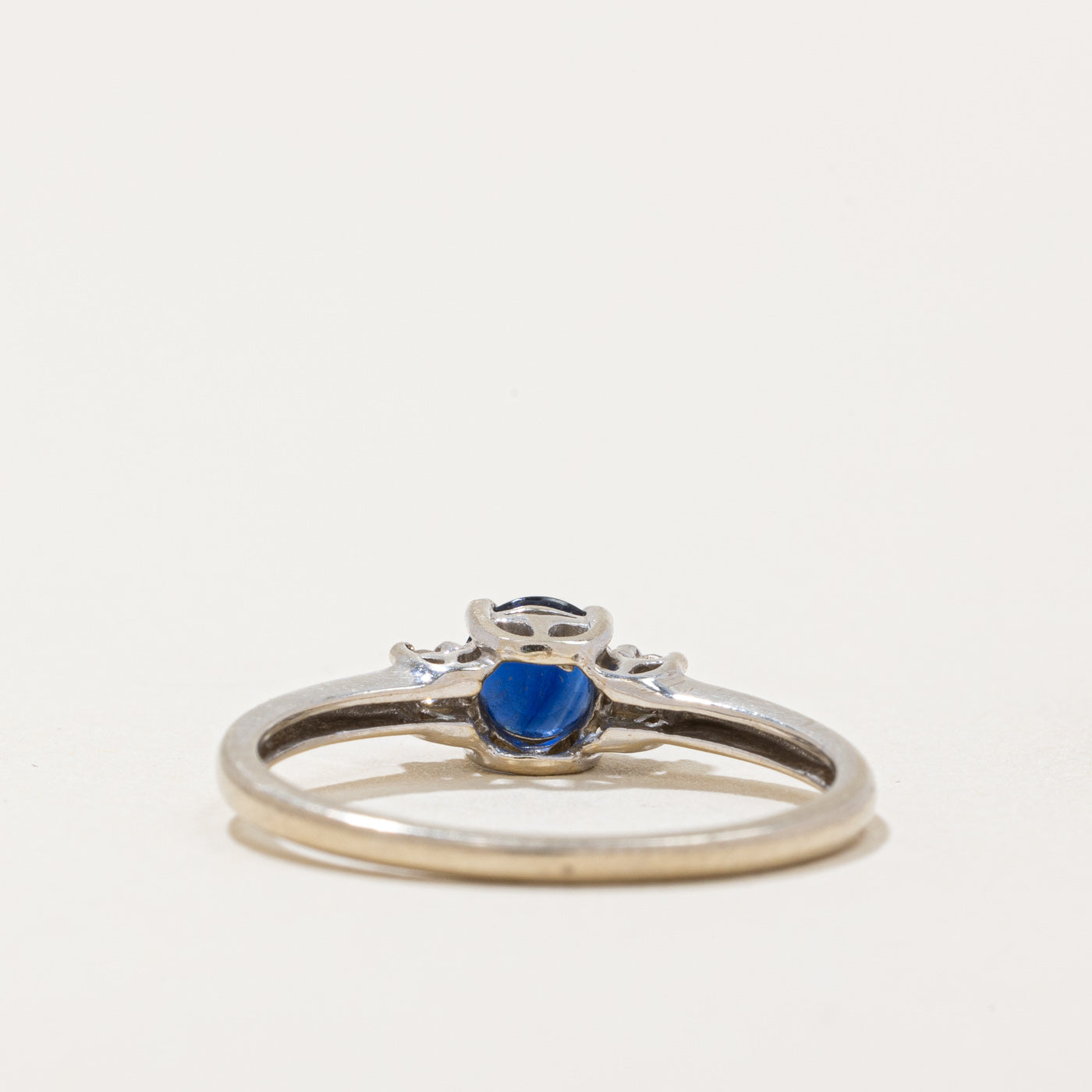 0.30ct Sapphire & Diamond Ring - 0.07ctw Total Weight - Size 6.75 - Elegant Engagement & Wedding Jewelry for Women - Perfect Gift for Anniversary, Birthday & Special Occasions