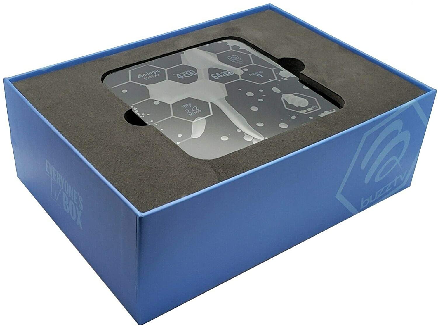 BuzzTV XRS4500 MAX Android 9 Smart TV Box - 4K Ultra HD Streaming Media Player with 4GB RAM & 64GB Storage - Brand New Set Top Box for Home Entertainment, Kodi, Netflix, and Gaming