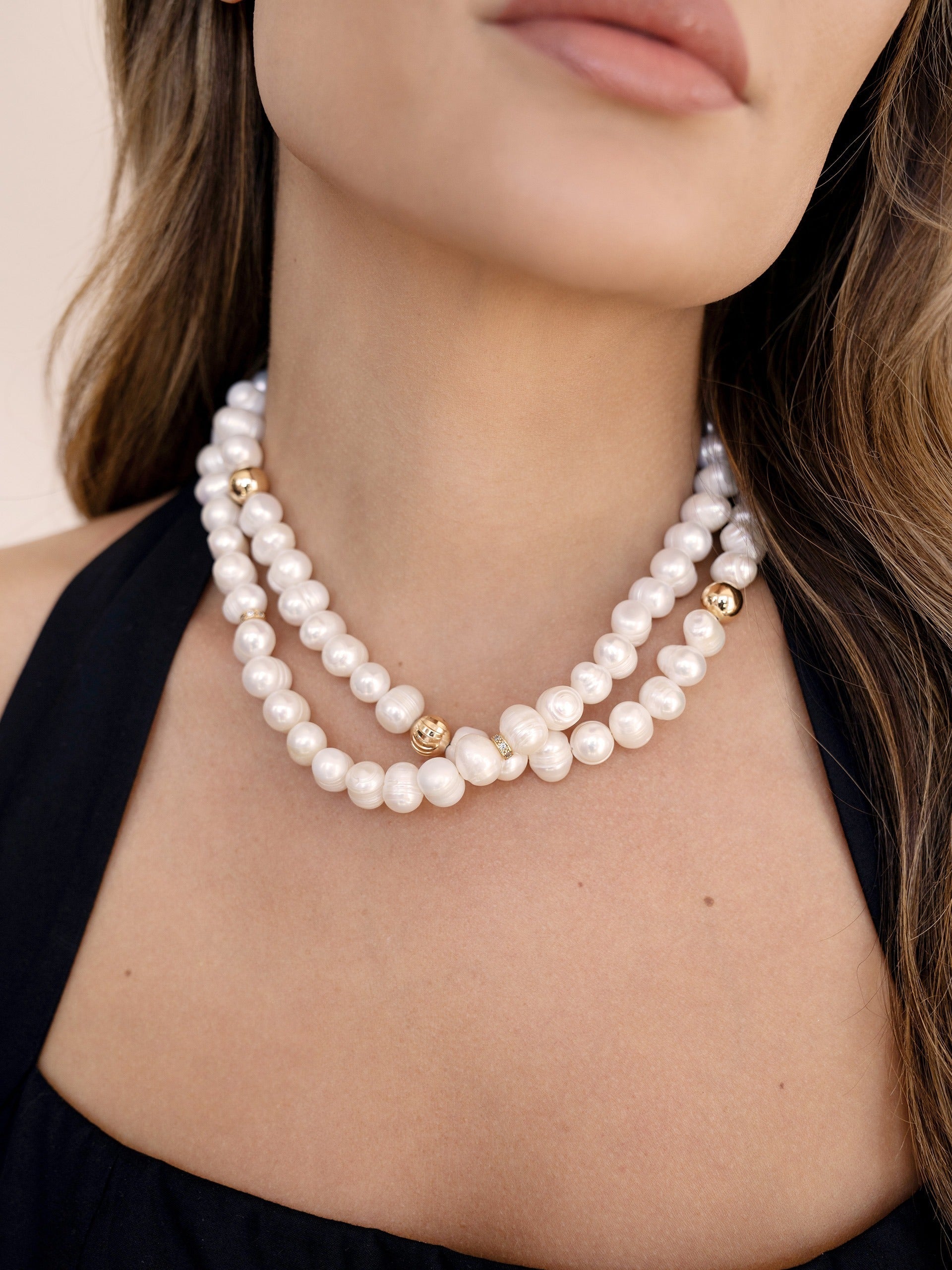 Elegant Double Strand Pearl Necklace for Women - Classic & Timeless Jewelry Gift for Weddings, Parties & Special Occasions
