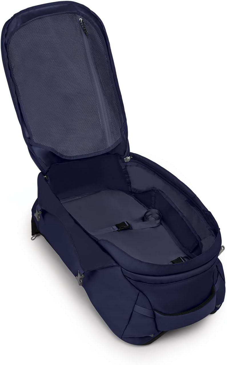Osprey Fairview 40L Women's Travel Backpack - Lightweight Carry-On Hiking Backpack for Women, Winter Night Blue - Perfect for Air Travel, Camping & Outdoor Adventures