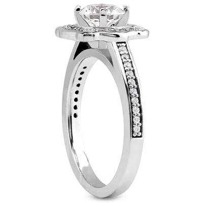 1.23 Carat TW Round Diamond Engagement Ring & Wedding Band Set - Modern Style, Form Fit Matching for Proposals, Anniversaries & Bridal Jewelry