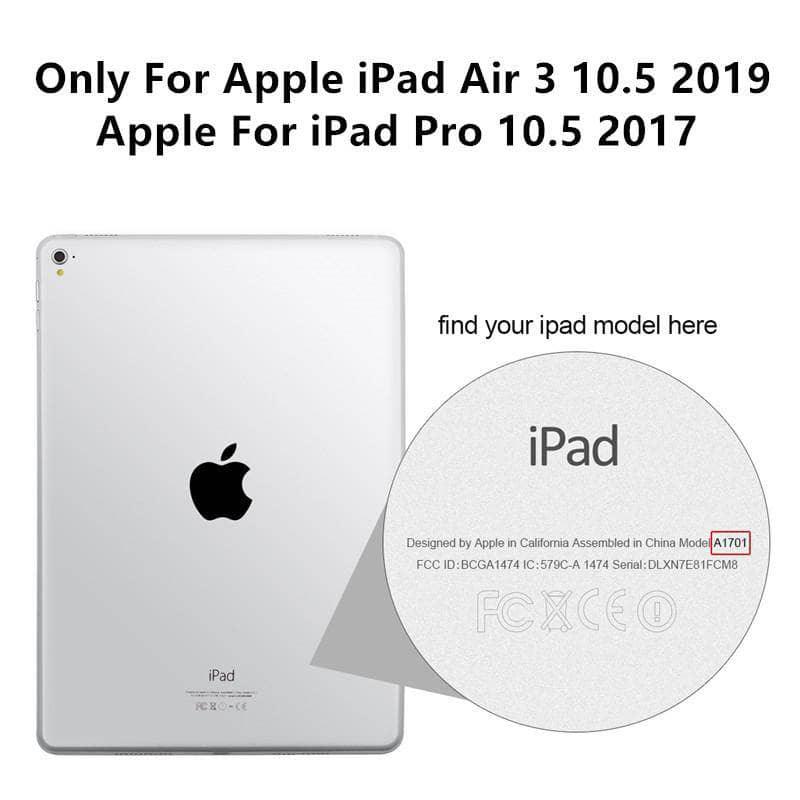 Smart Auto Sleep/Wake Tri-Fold Stand Case for iPad Air 3rd Gen (10.5-inch, 2019 Model) - Durable Hard Back Cover - Perfect for Work, Travel & Home Use