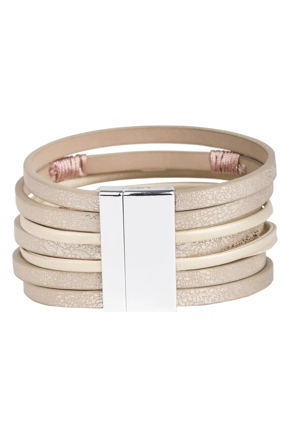 Allium Multi-Layered Genuine Leather Bracelet for Women - Stylish Stackable Bracelets for Everyday Wear & Boho Fashion