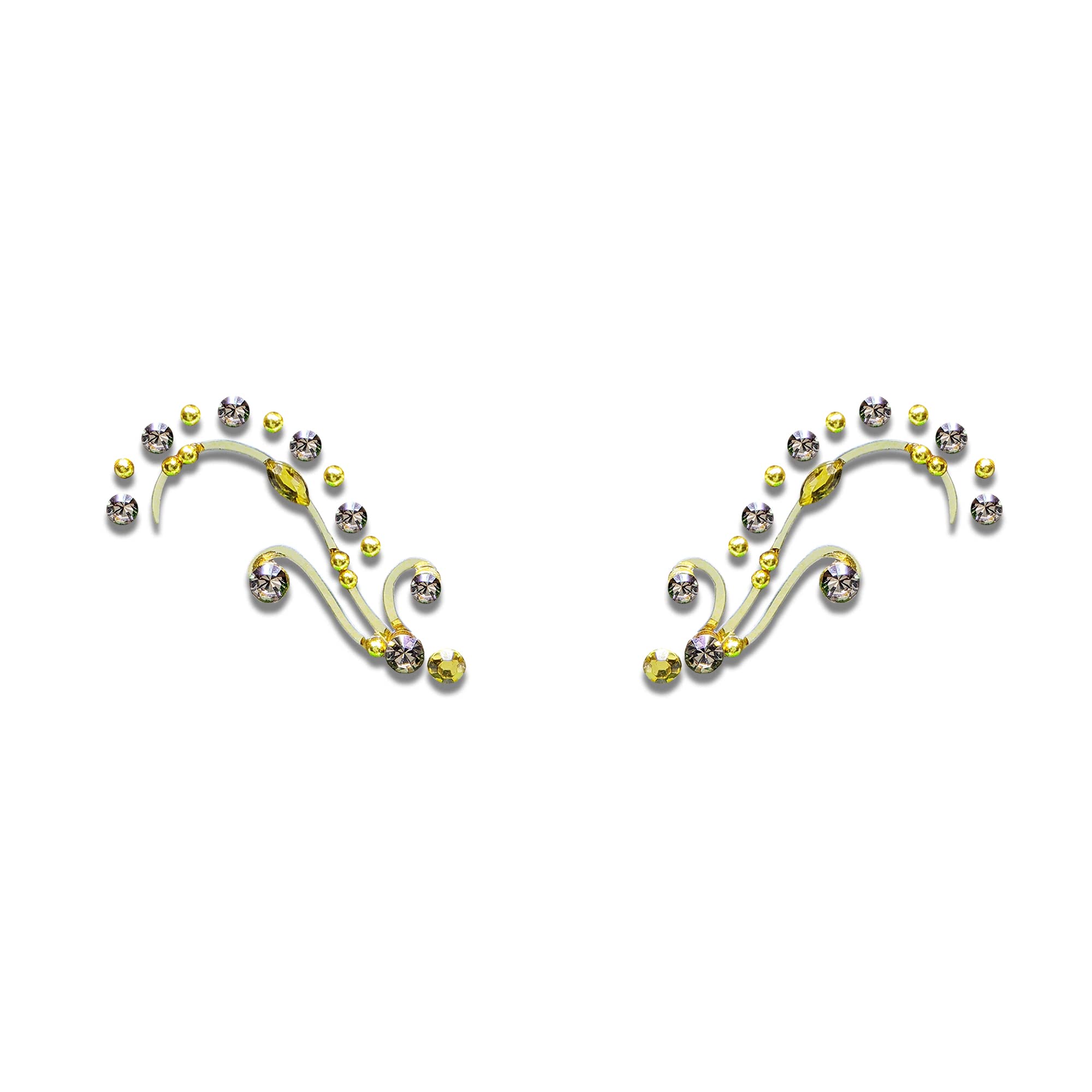 Comet Busters Face Gems - Glitter Eye Jewels for Rave Makeup, Festival Eye Decorations, Face Stickers & Bindi (JEWEYE001-1/JEWEYE020) - Perfect for Halloween, Cosplay & EDM Parties