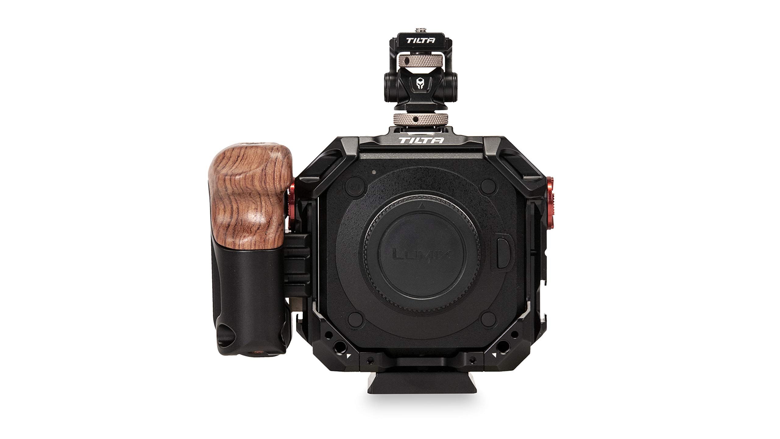 Tiltaing Kit A for Panasonic BGH1 & BSH1 Camera - Black | Wooden Handle, Cold Shoe Monitor Mount, 1/4