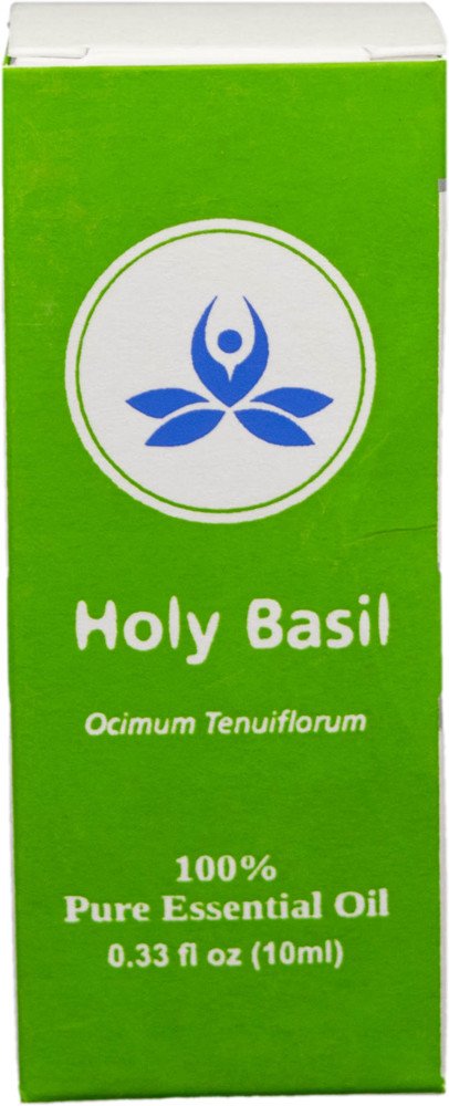 Organic Holy Basil Essential Oil for Aromatherapy, Stress Relief & Skin Care - 100% Pure & Natural Therapeutic Grade Oil for Diffusers, Massage & DIY Beauty Products