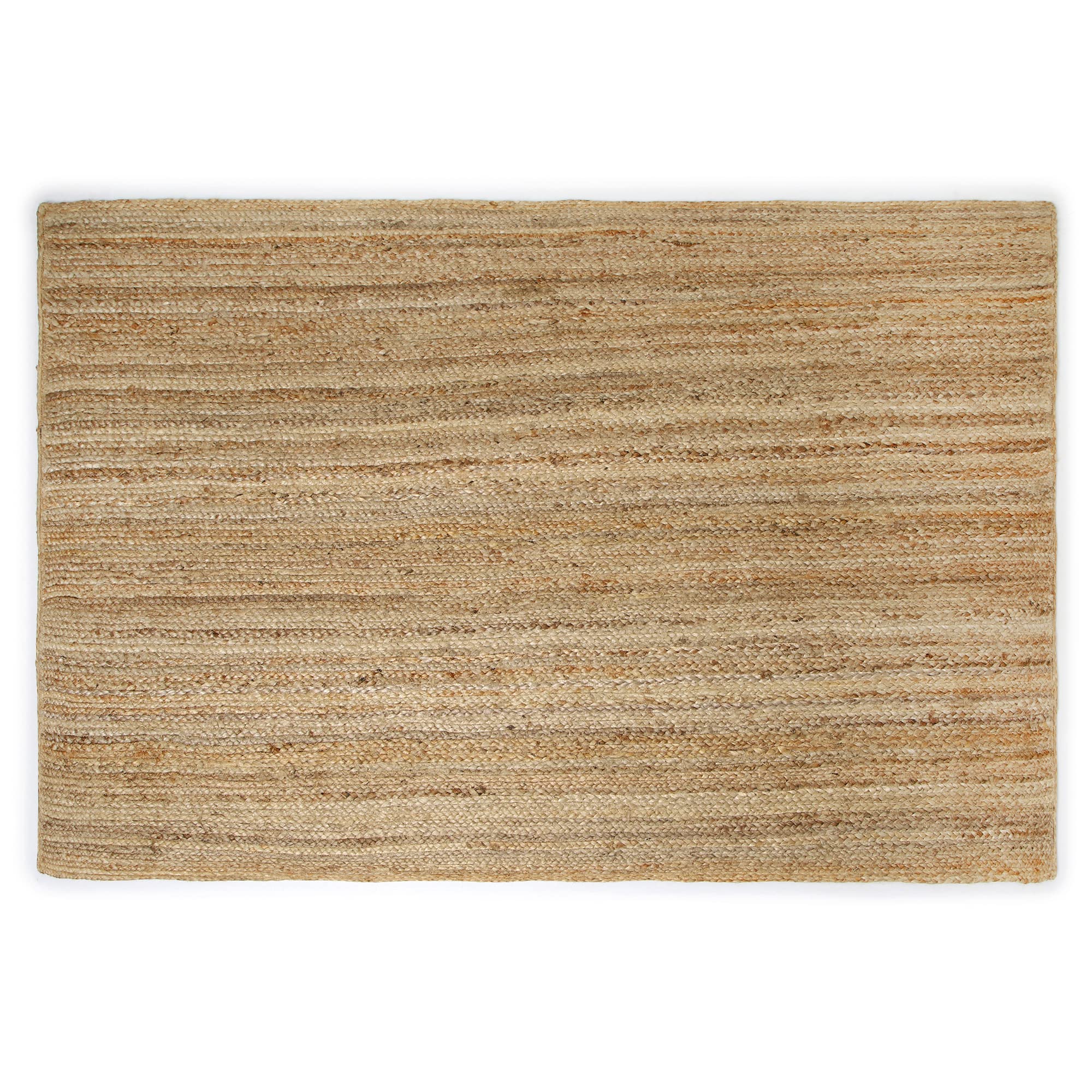 Handwoven 100% Natural Jute Rectangular Area Rug - Boho Farmhouse Decor for Bedroom, Living Room & Kitchen - Eco-Friendly Braided Floor Mat - 5'x8' Natural Fiber Rug for Cozy Home Aesthetic & Farmhouse Style